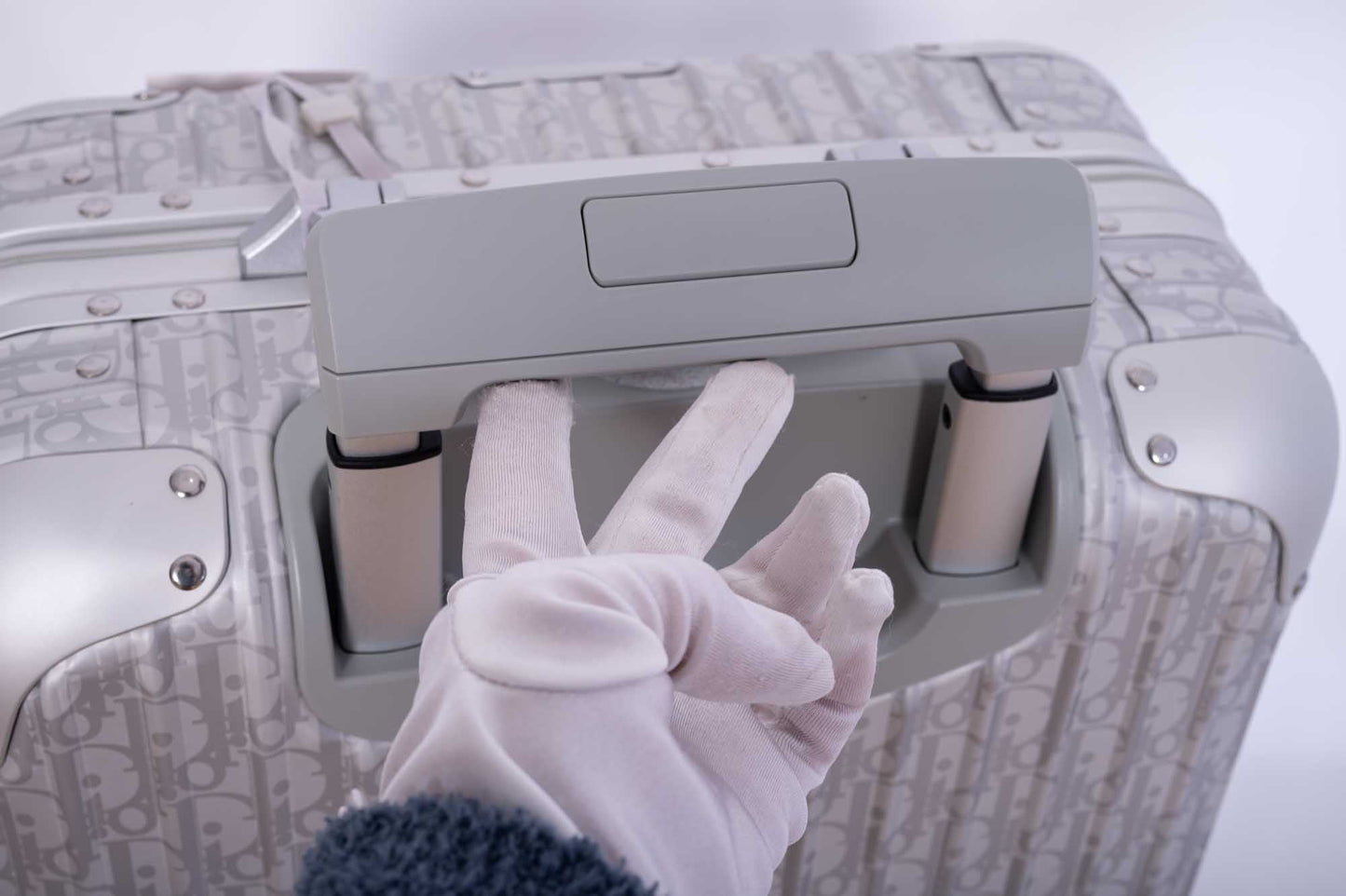 DIOR X RIMOWA Aluminum Gradient Carry-On Suitcase