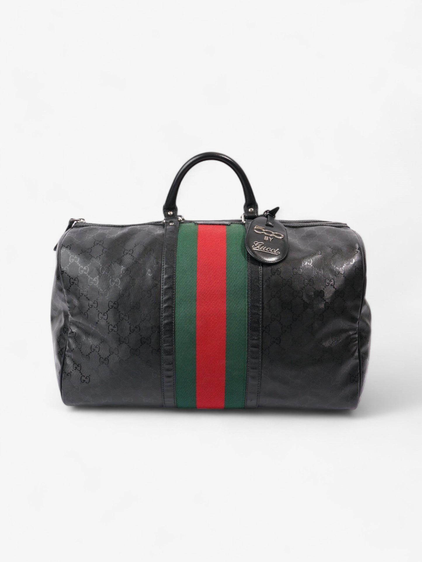 Gucci Fiat 500 Duffle Web Bag Black / Green / Red Canvas