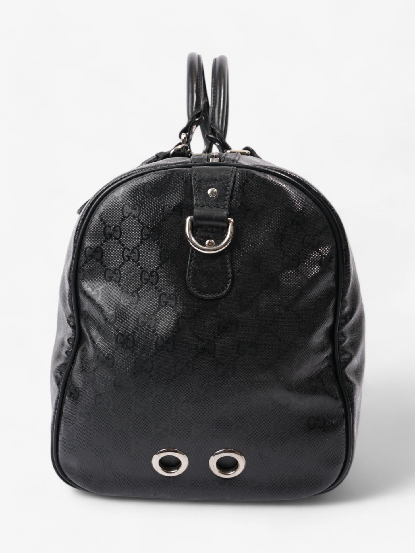 Gucci Fiat 500 Duffle Web Bag Black / Green / Red Canvas