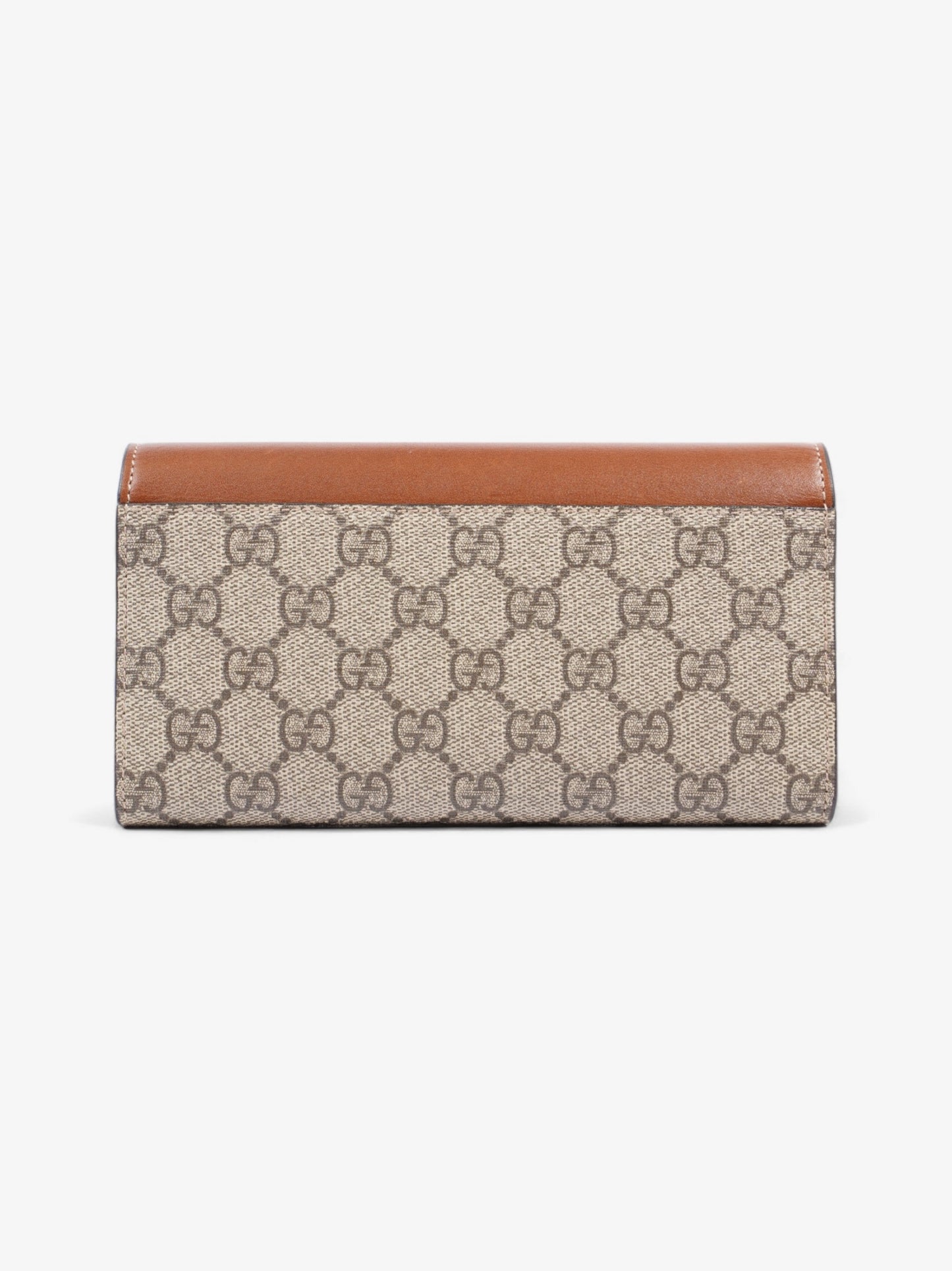 Gucci Continental Wallet Brown / GG Supreme Calfskin Leather