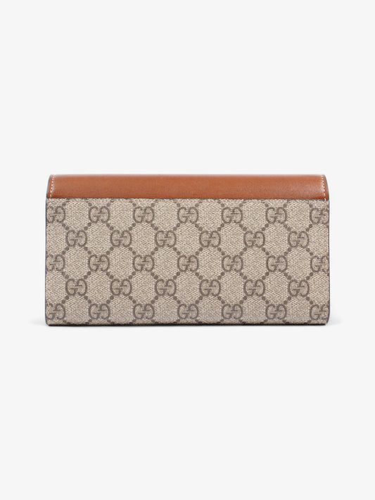Gucci Continental Wallet Brown / GG Supreme Calfskin Leather