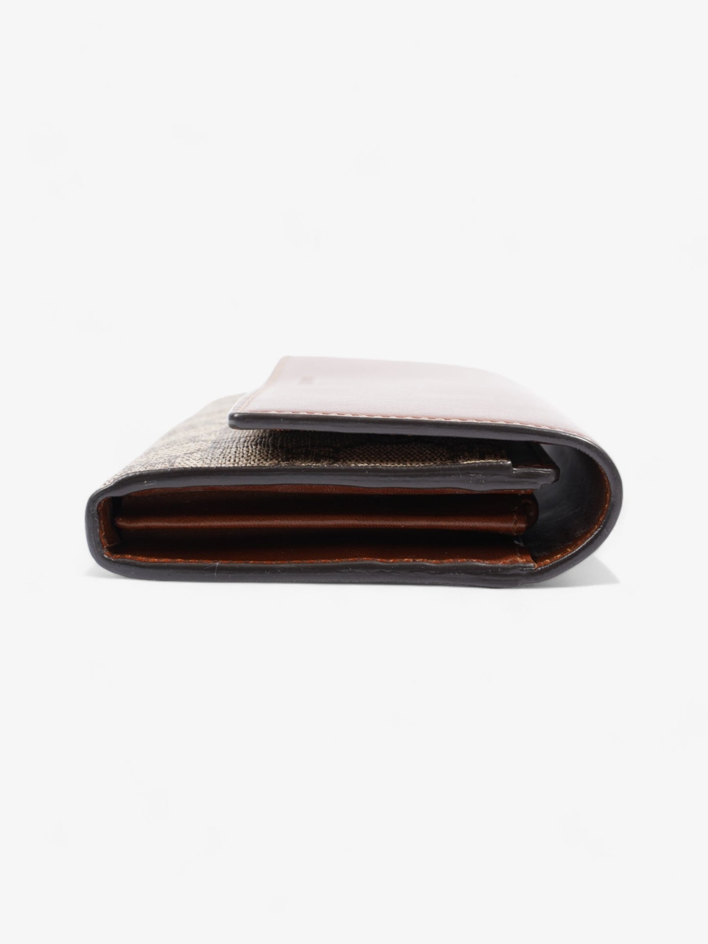 Gucci Continental Wallet Brown / GG Supreme Calfskin Leather