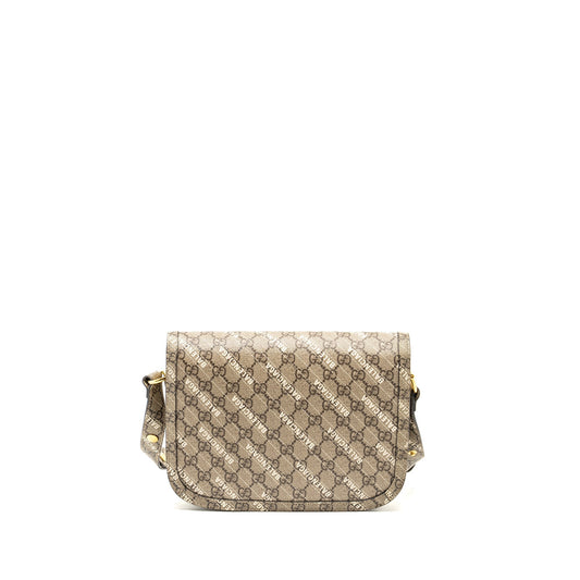 Gucci x Balenciaga Horsebit 1955 Bag GG Supreme/Balenciaga Print Canvas