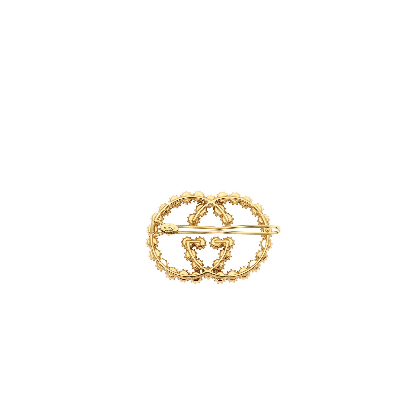 GUCCI GG LOGO Hair clip Pearl