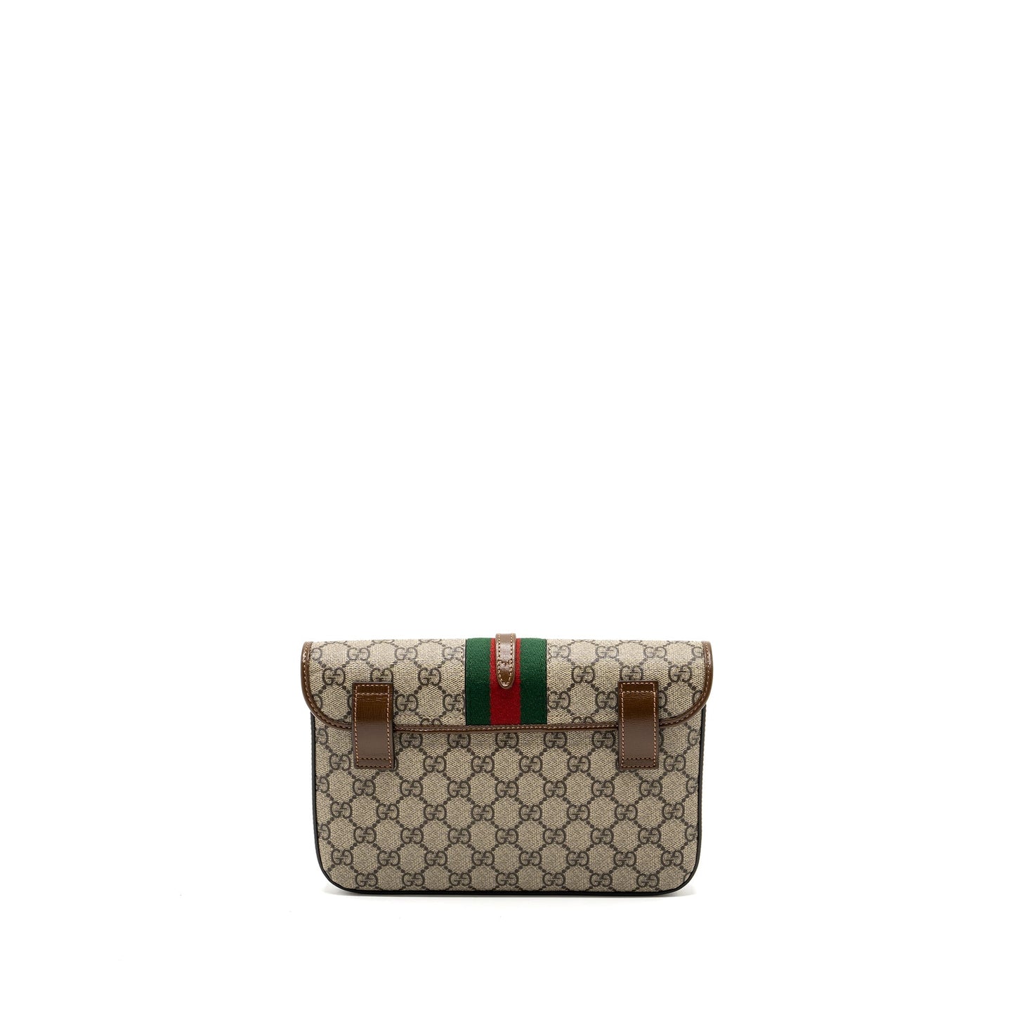 Gucci flap belt bag GG supreme canvas