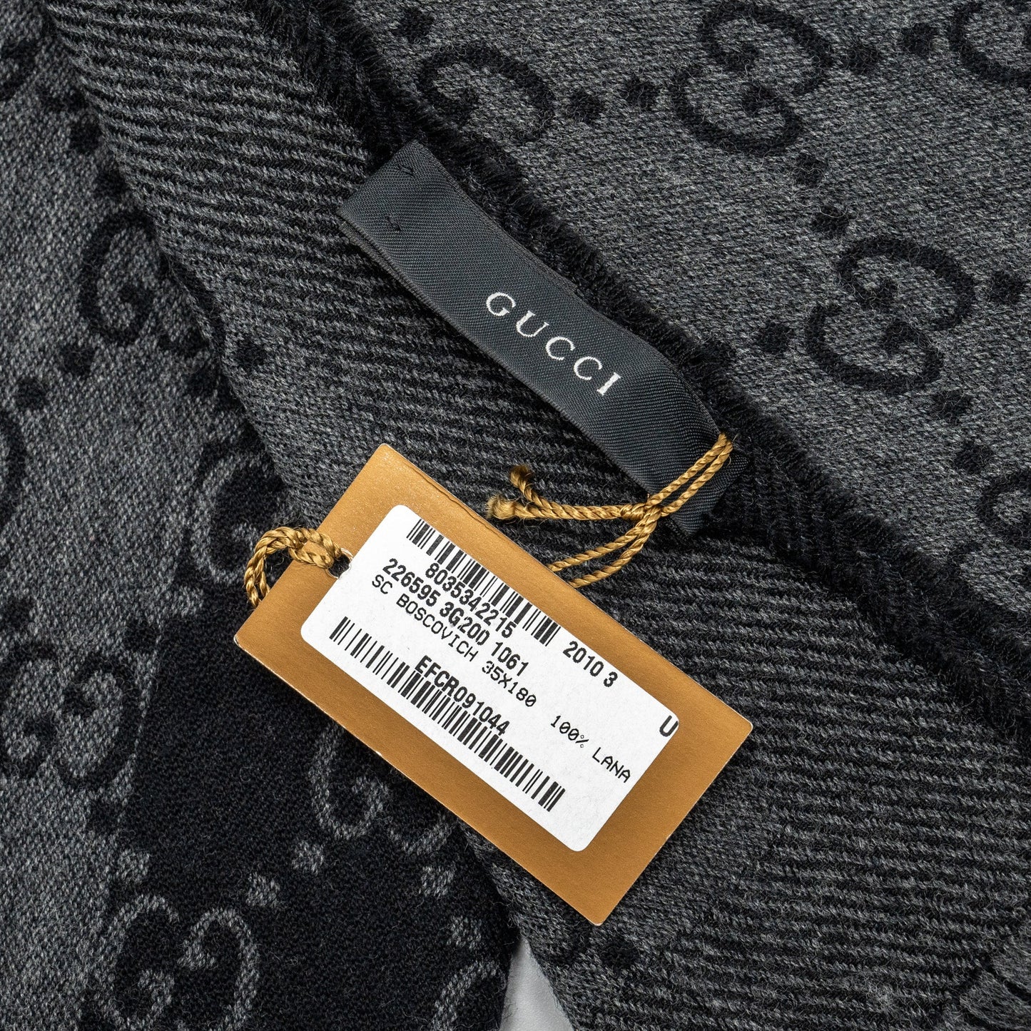 Gucci GG Jacquard Scarf Wool Multicolour