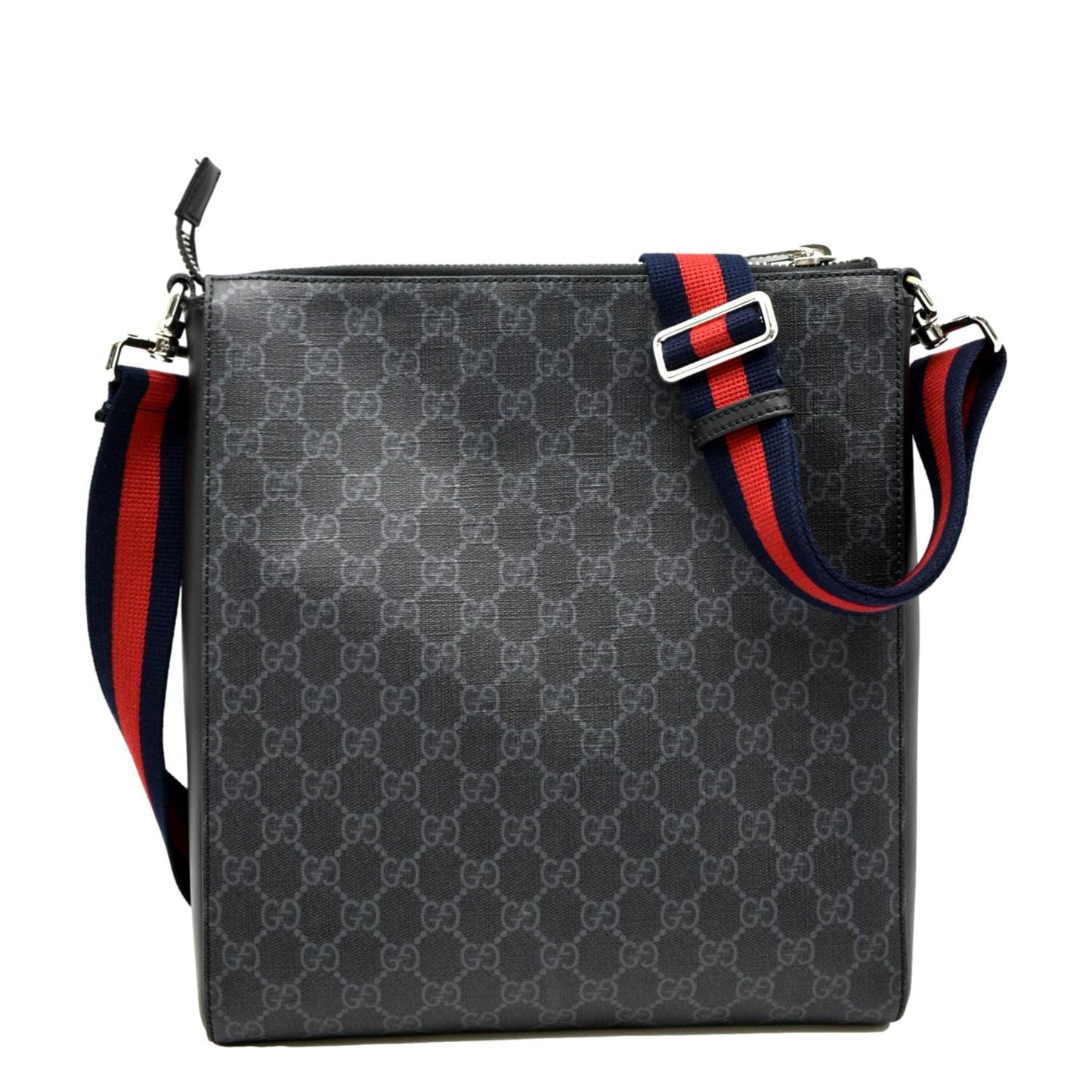 GUCCI GG Supreme Square Messenger Bag Black 474137