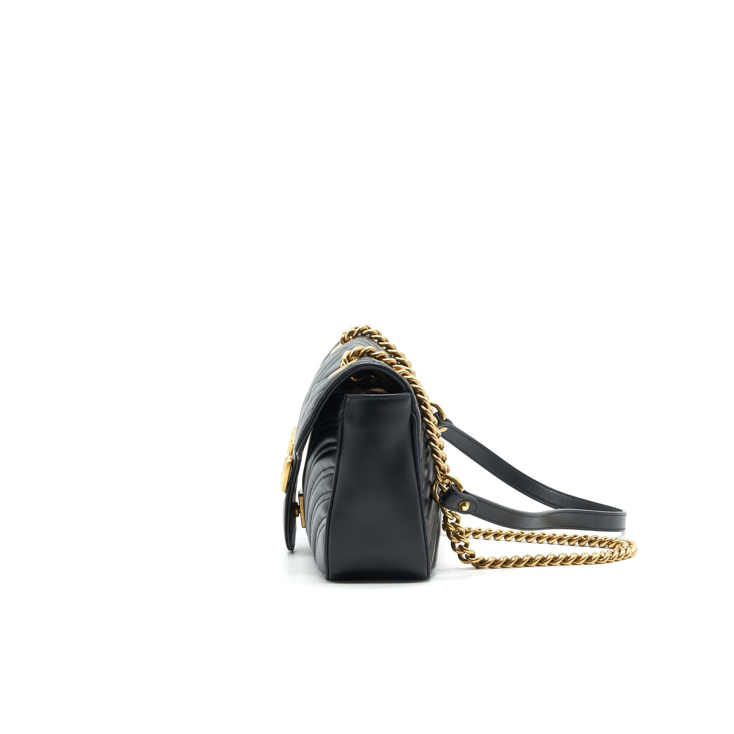 GUCCI GG MARMONT SMALL SHOULDER BAG BLACK