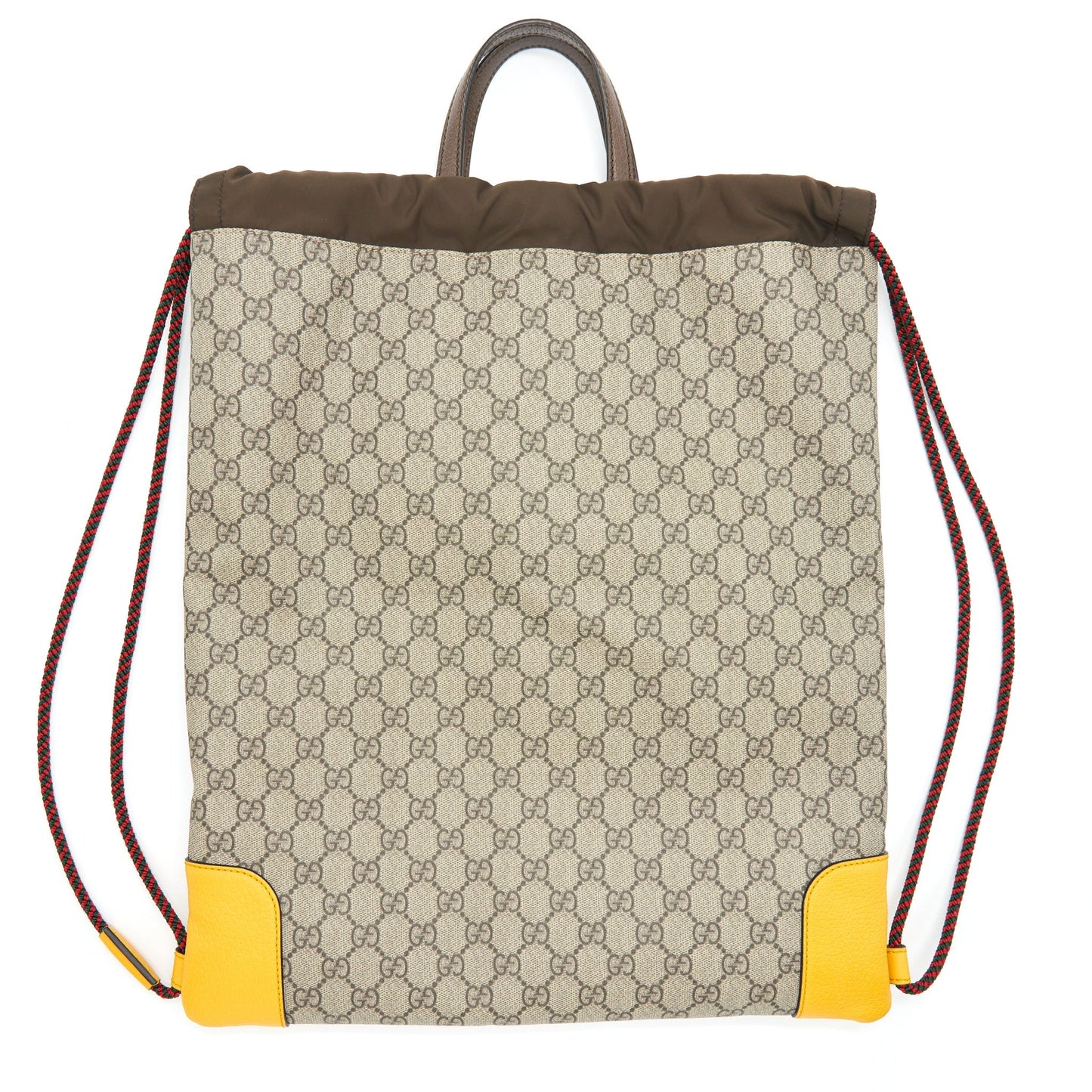 Gucci Drawstring Backpack GG Supreme Beige/Yellow