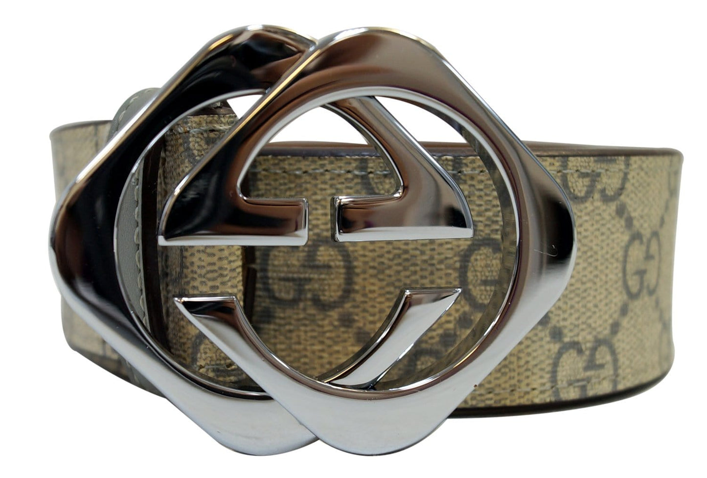 Gucci GG Canavs Interlocking G with Square Buckle Belt Size 42