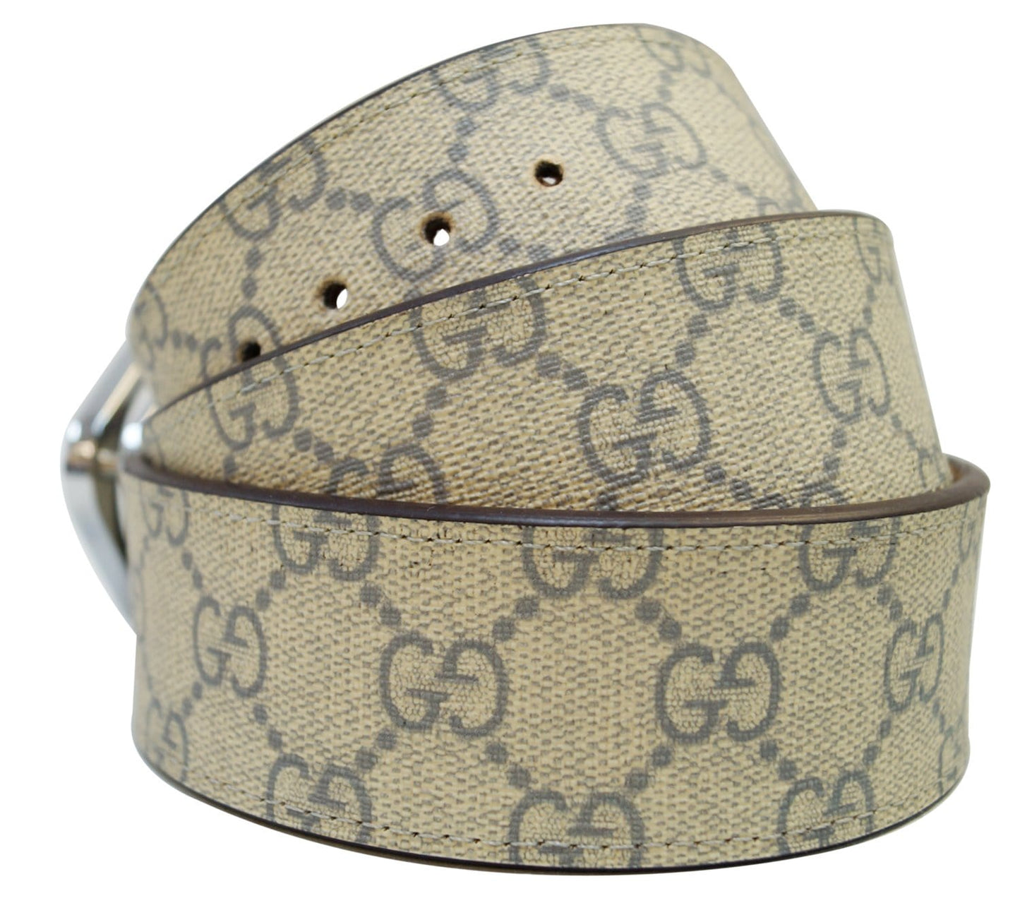 Gucci GG Canavs Interlocking G with Square Buckle Belt Size 42