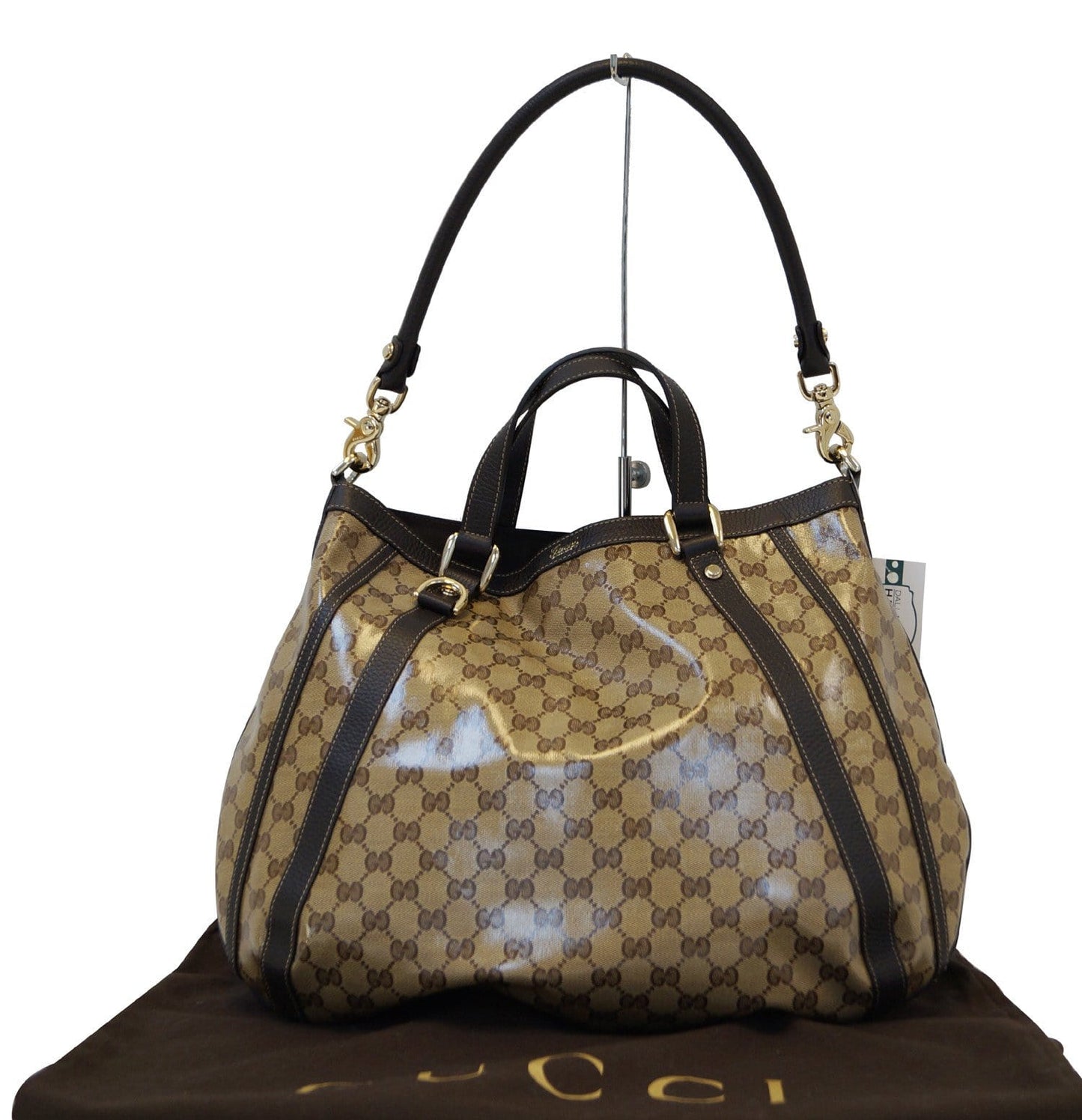 GUCCI GG Coated Canvas Abbey Convertible Shoulder Bag