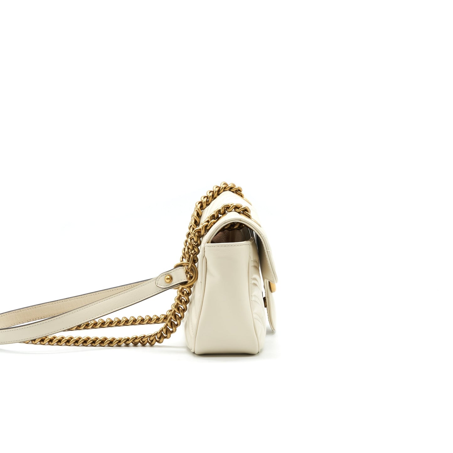 GUCCI GG MINI MARMONT CREAM WHITE