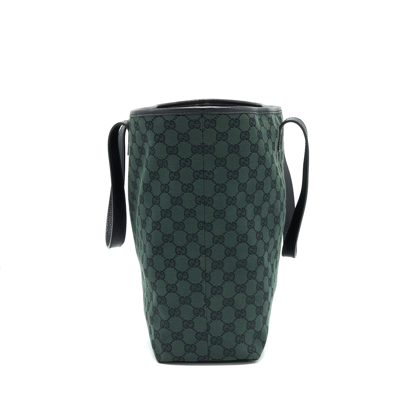 Gucci GG Canvas shopping Bag dark green / black