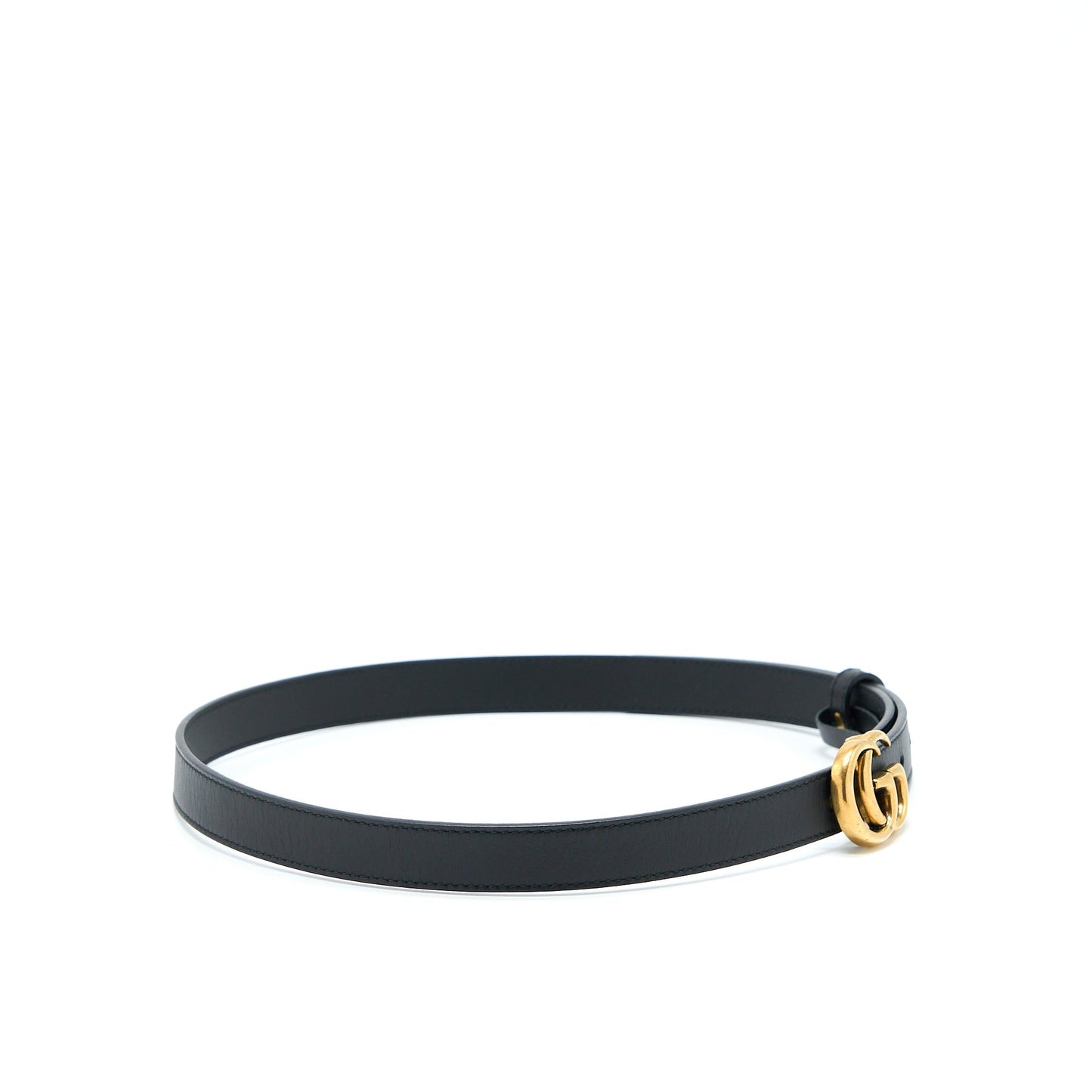 Gucci GG buckle Belt Calfskin Black Brushed