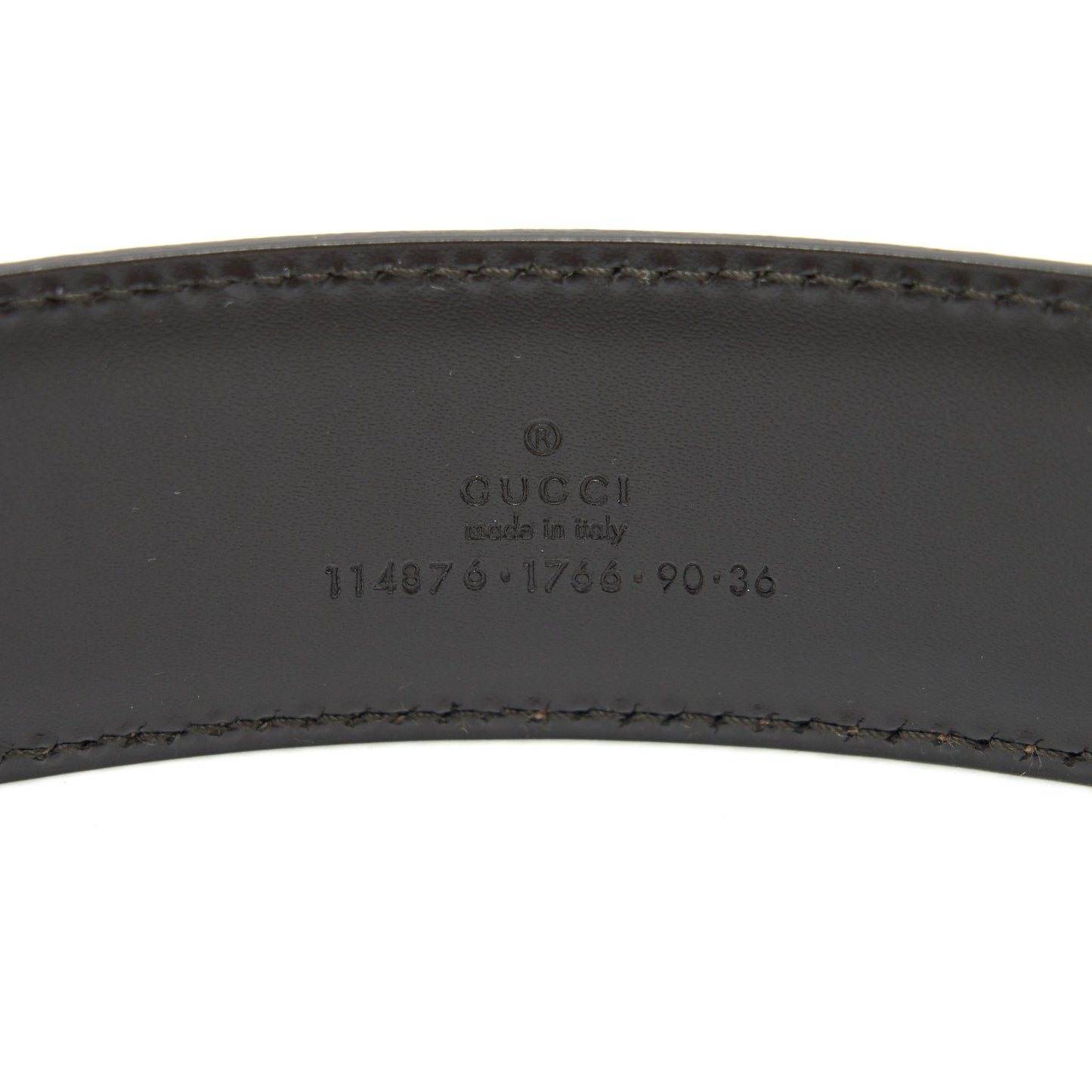 Gucci GG Buckle Leather Belt White Size90