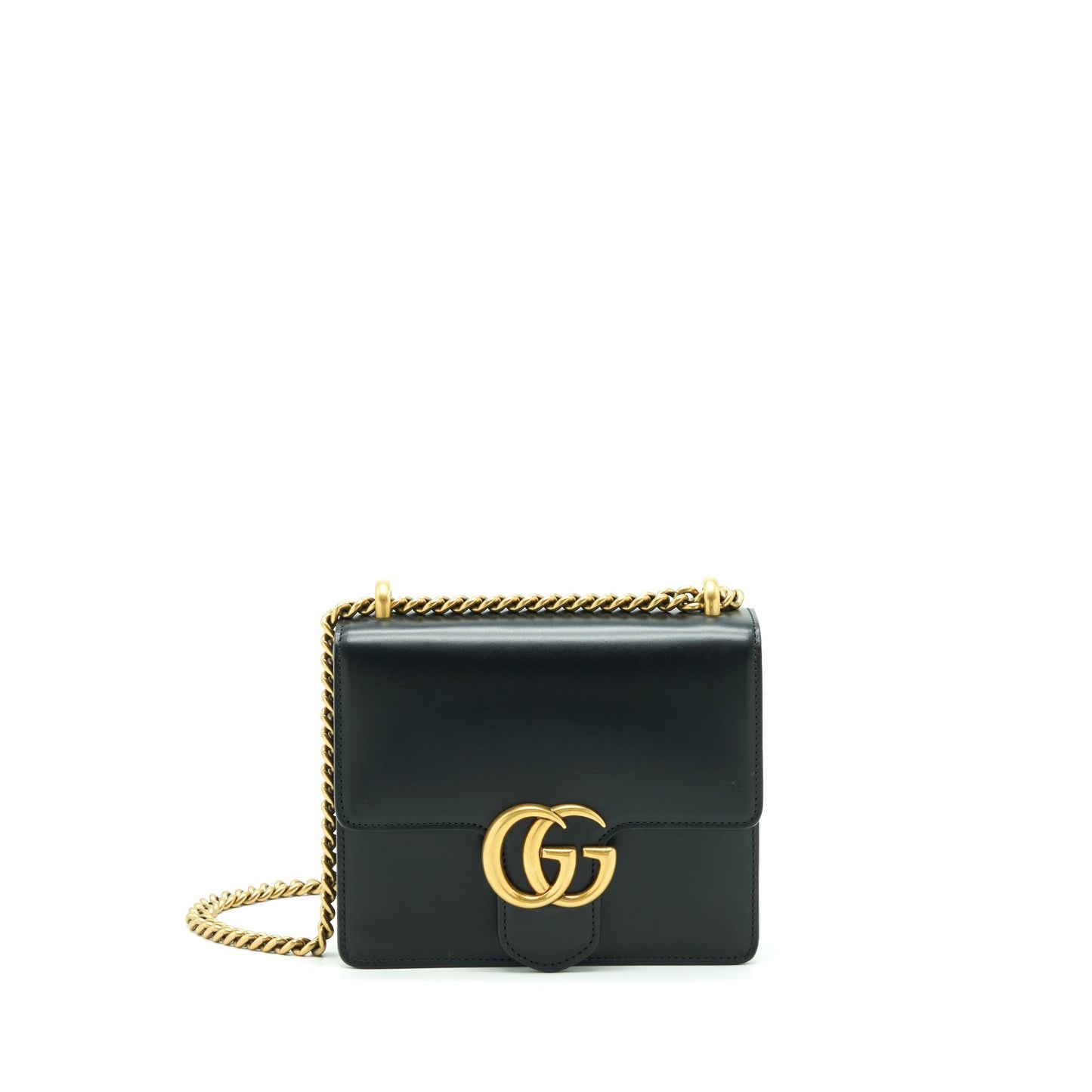 Gucci GG Flap Bag Box Calfskin Black