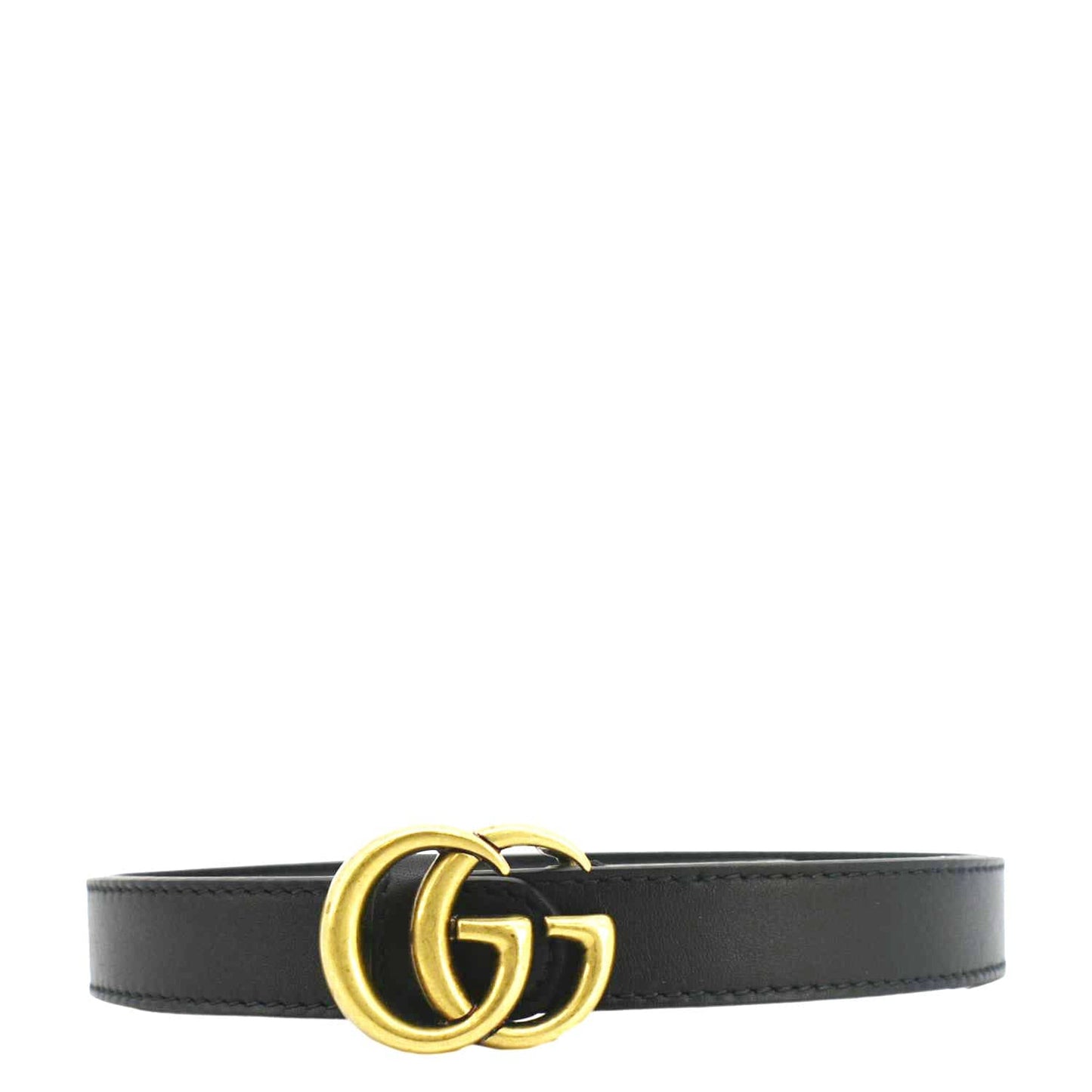 GUCCI Double G buckle Marmont Reversible Leather Belt Black 404912 Size 70.28