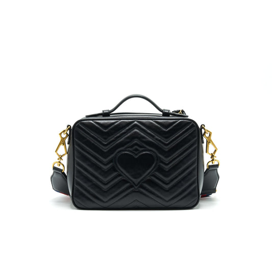 GUCCI GG MARMONT MATELASSÉ SHOULDER BAG BLACK