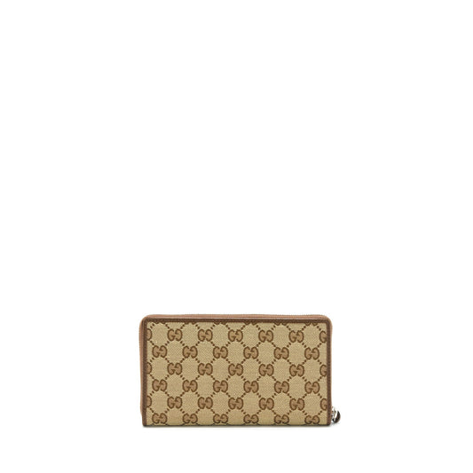 Gucci x Balenciaga Brown 2021 Classic Zip Long Wallet SHW