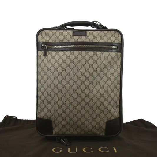 GUCCI GG Supreme Suitcase Travel Bag Beige 131170