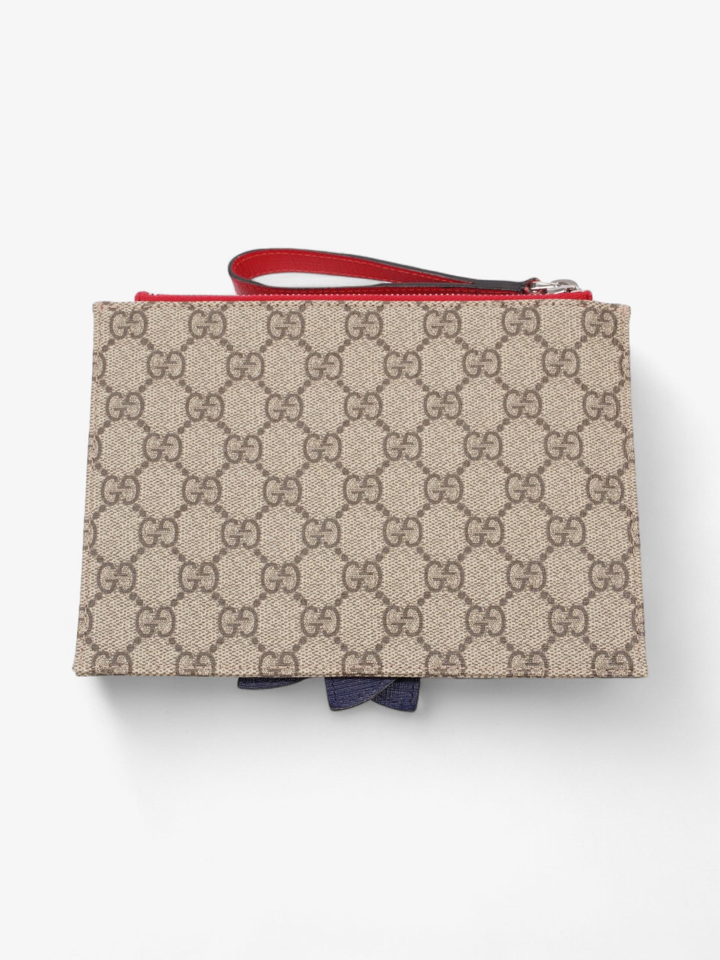 Gucci GG Bow Wristlet GG Supreme / Blue / Red Coated Canvas