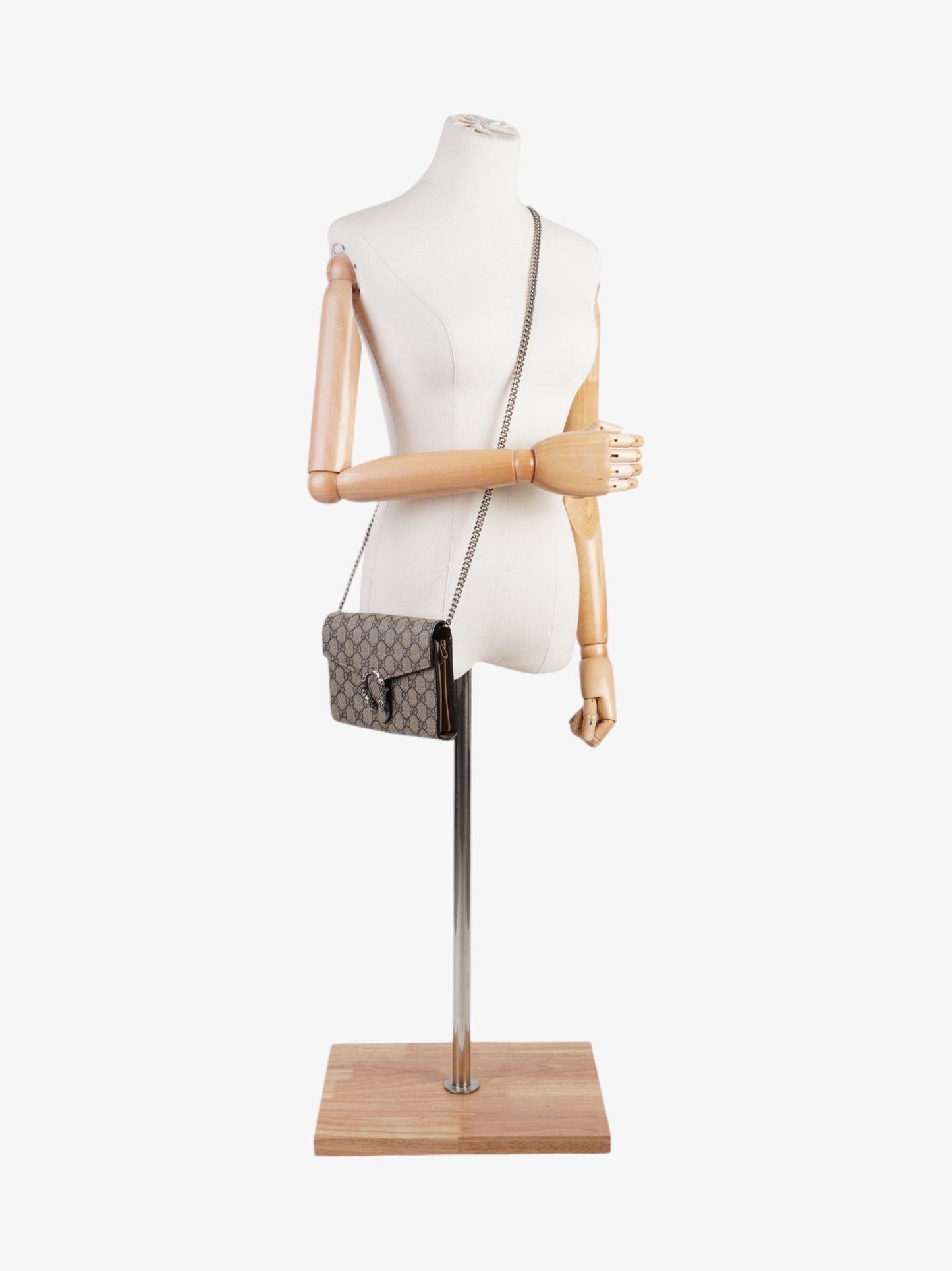 Gucci Dionysus Chain Wallet GG Supreme Coated Canvas