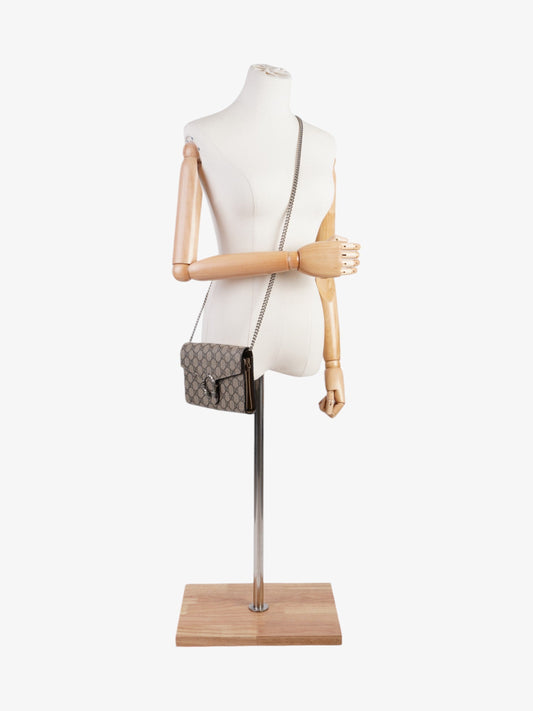 Gucci Dionysus Chain Wallet GG Supreme Coated Canvas