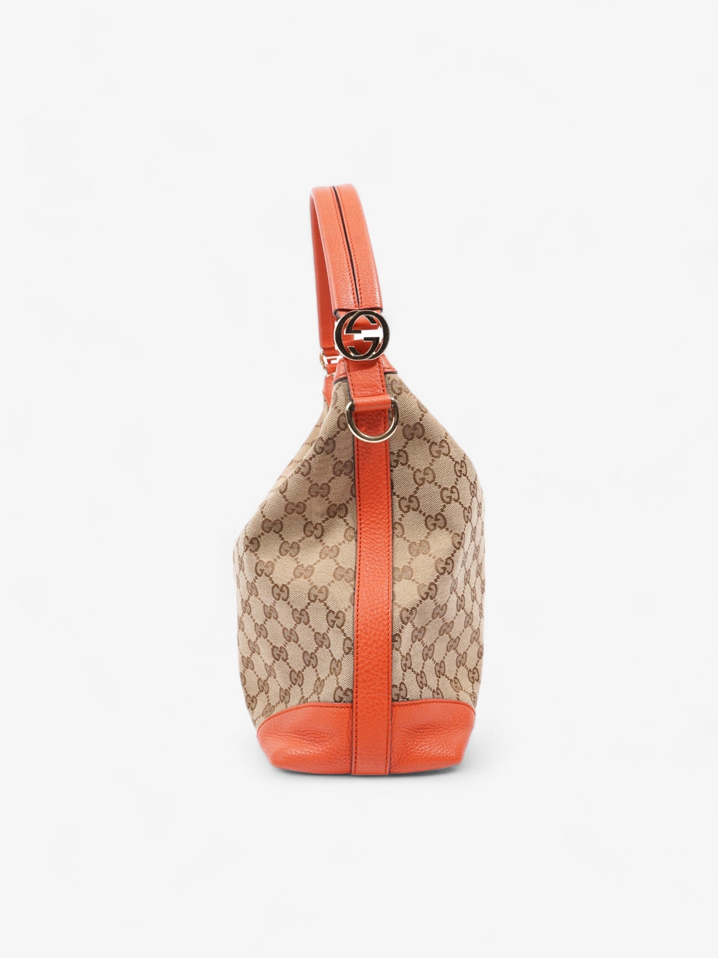Gucci GG Hobo Beige And Ebony GG Supreme / Orange Canvas
