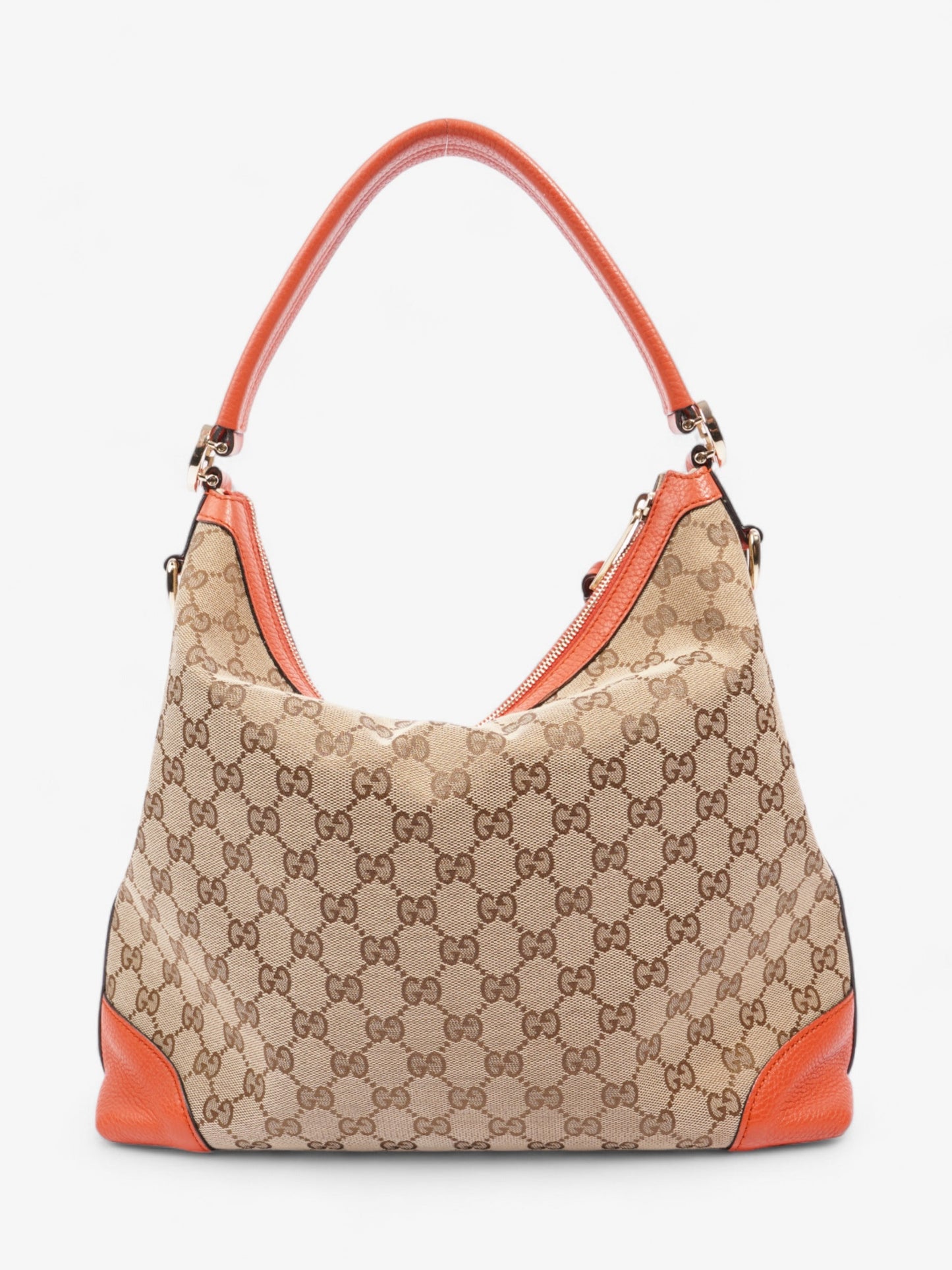 Gucci GG Hobo Beige And Ebony GG Supreme / Orange Canvas