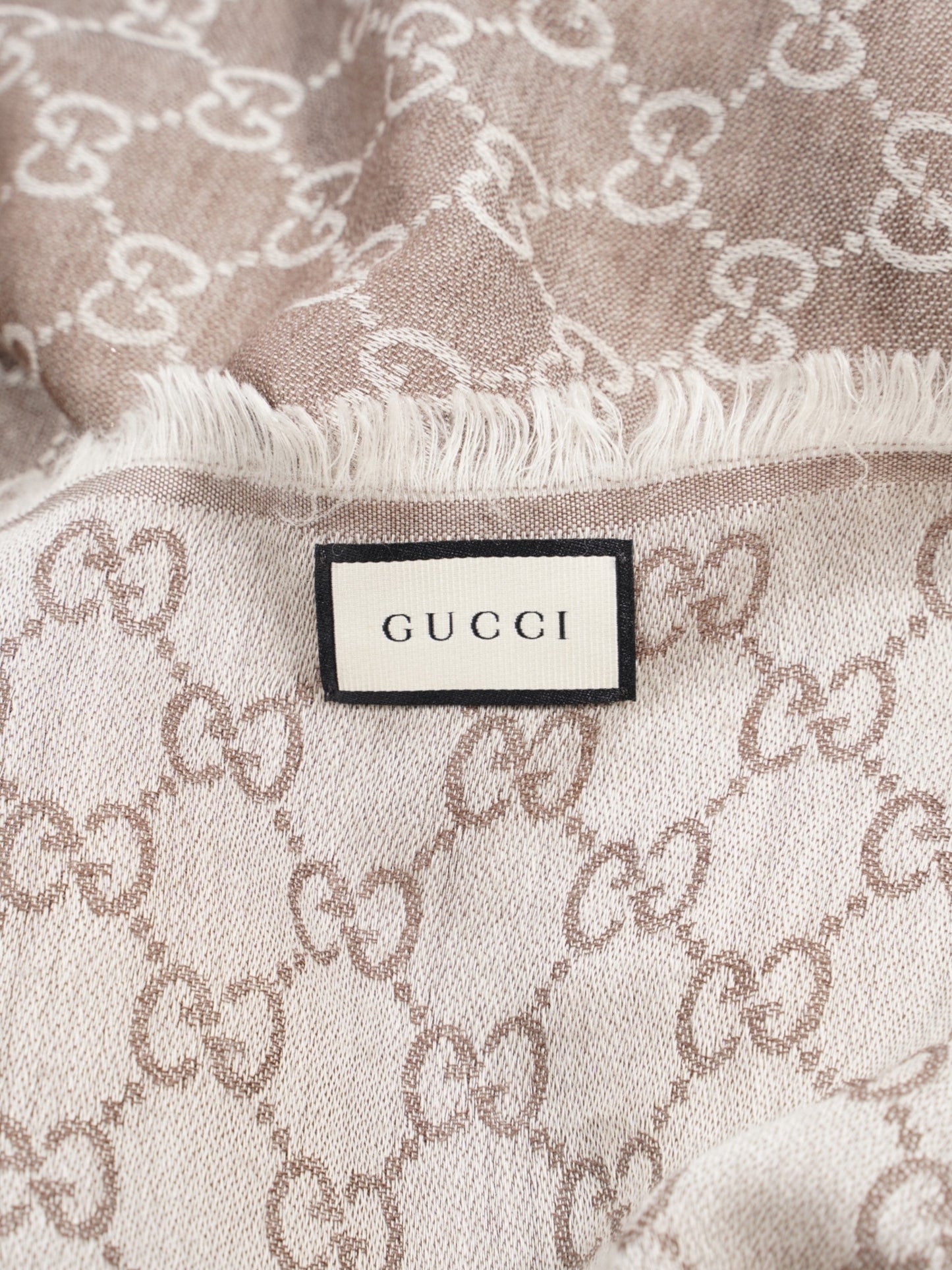 Gucci GG Guccissima Scarf GG Supreme / Beige Wool