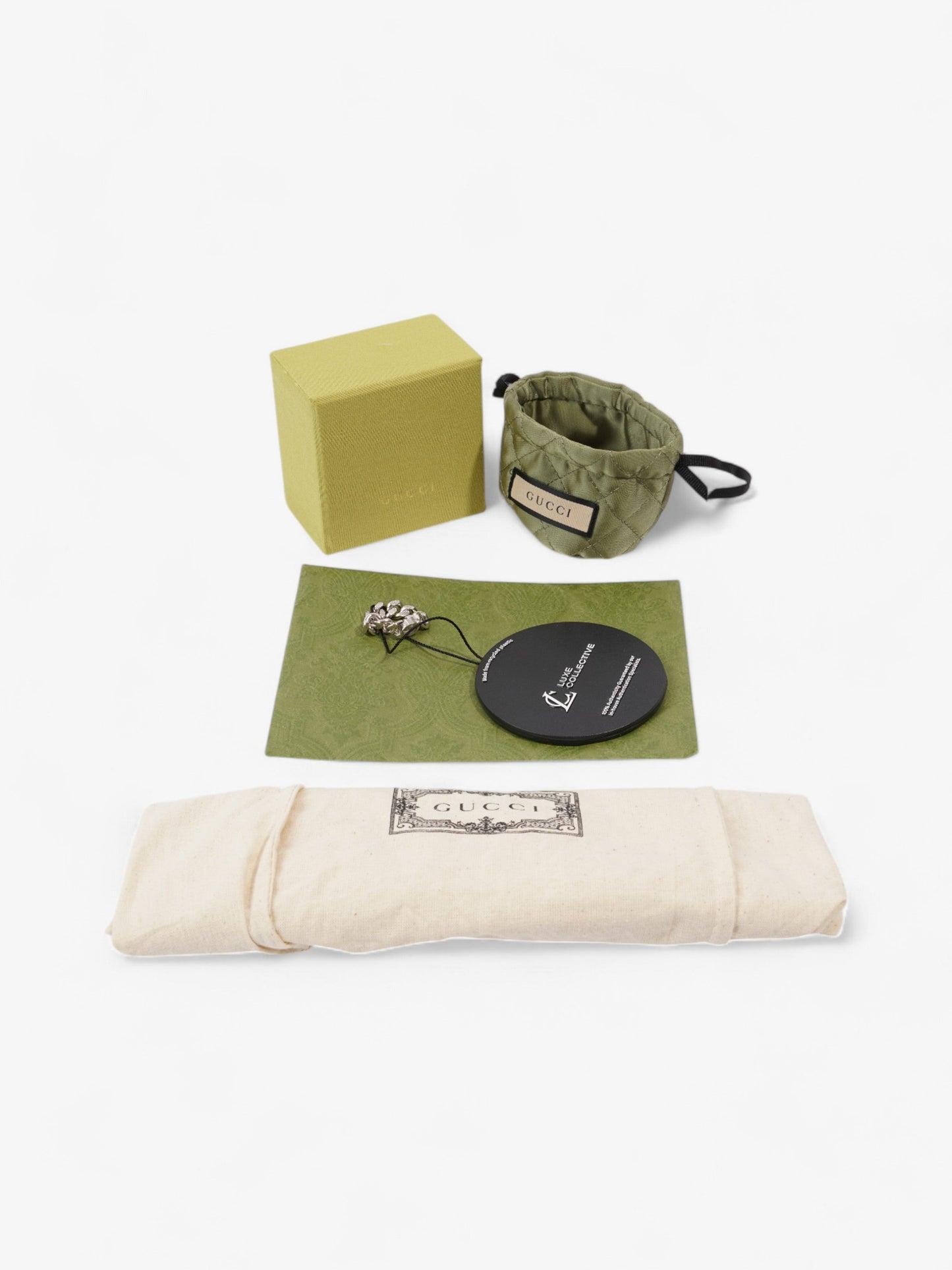 Gucci Interlocking G Gourmette Chain Ring Palladium Palladium Small (Circumference - 54mm)