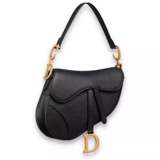 DIOR BLACK SADDLE BAG WITH STRAP