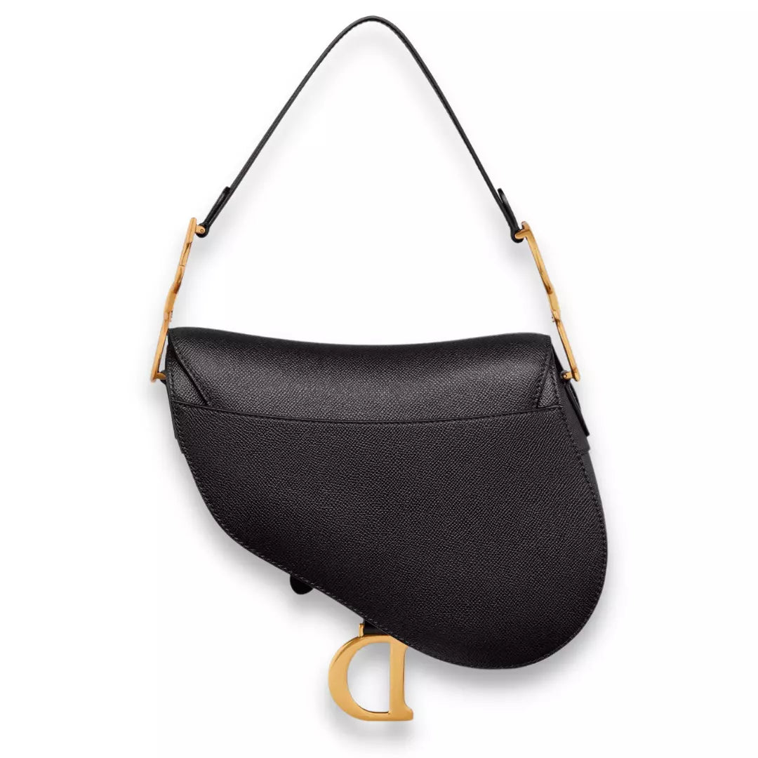 DIOR BLACK SADDLE BAG WITH STRAP