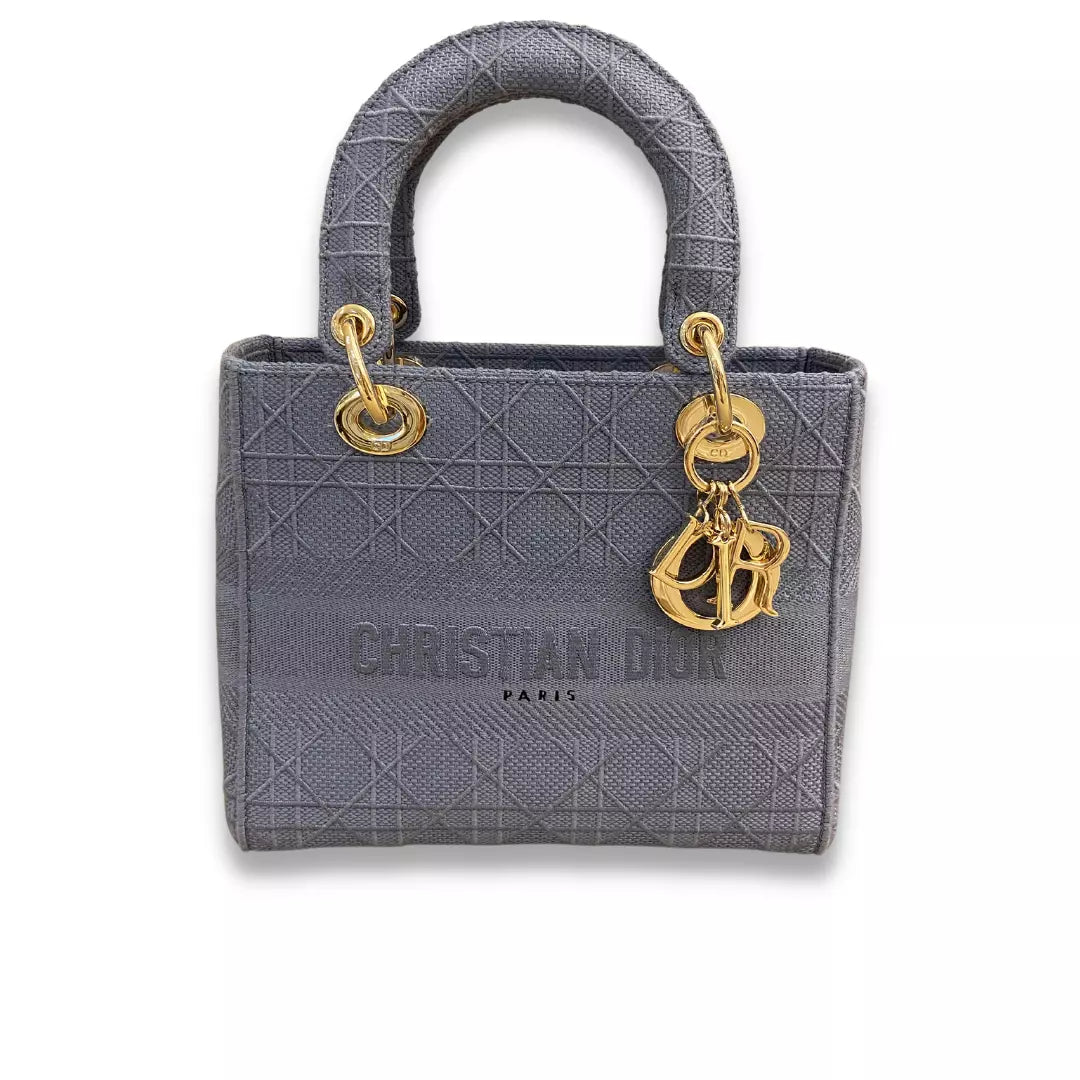DIOR BLUE CANNAGE LADY D-LITE MEDIUM BAG