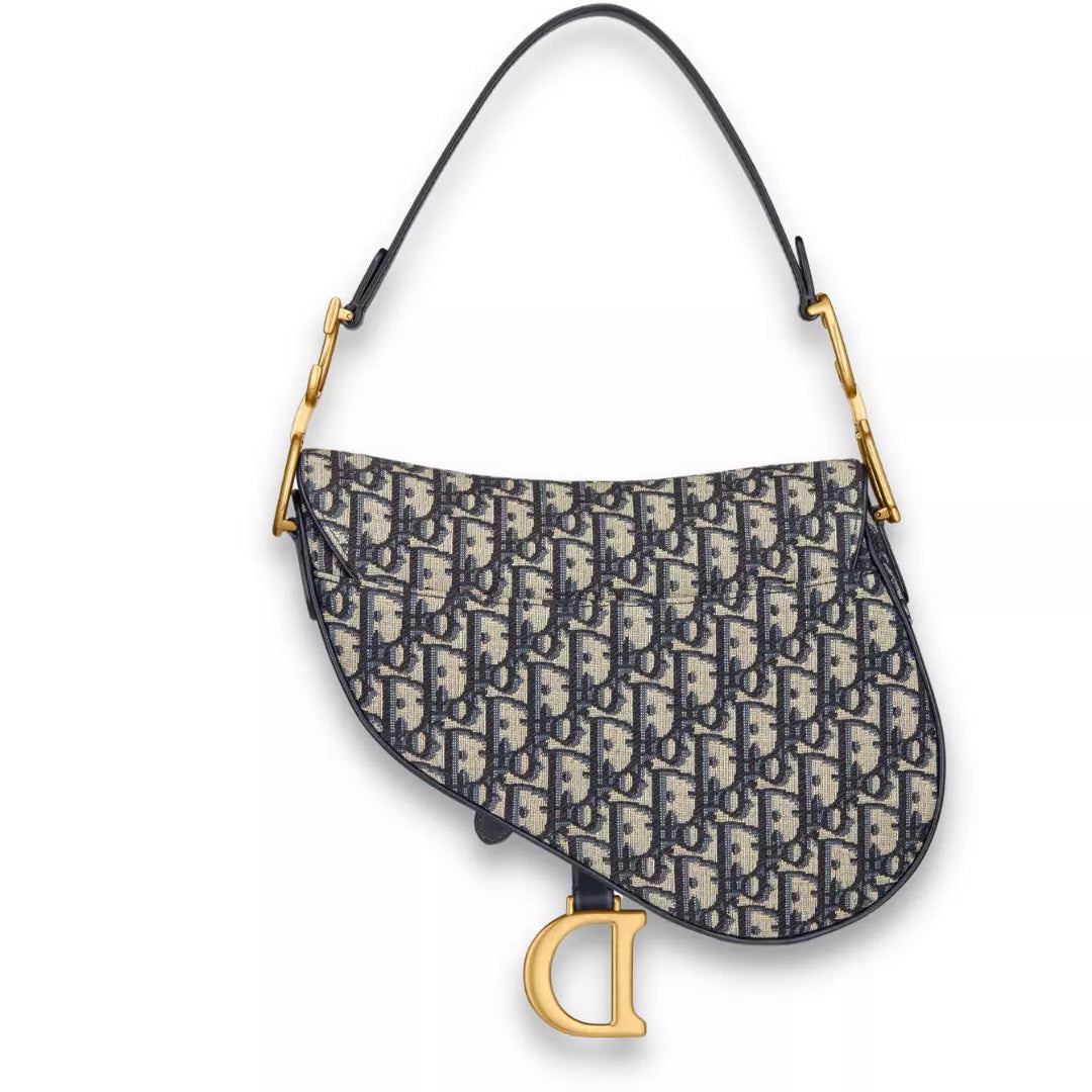 DIOR BLUE SADDLE BAG WITH STRAP