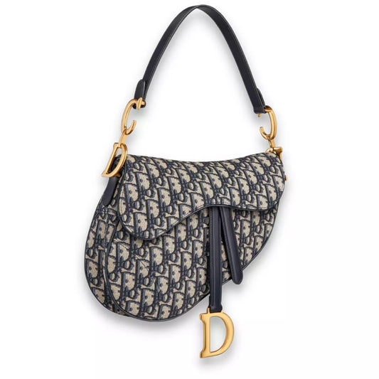 DIOR BLUE SADDLE BAG WITH STRAP
