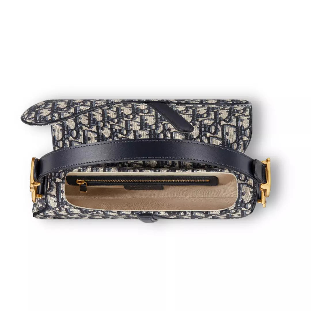 DIOR BLUE SADDLE BAG WITH STRAP