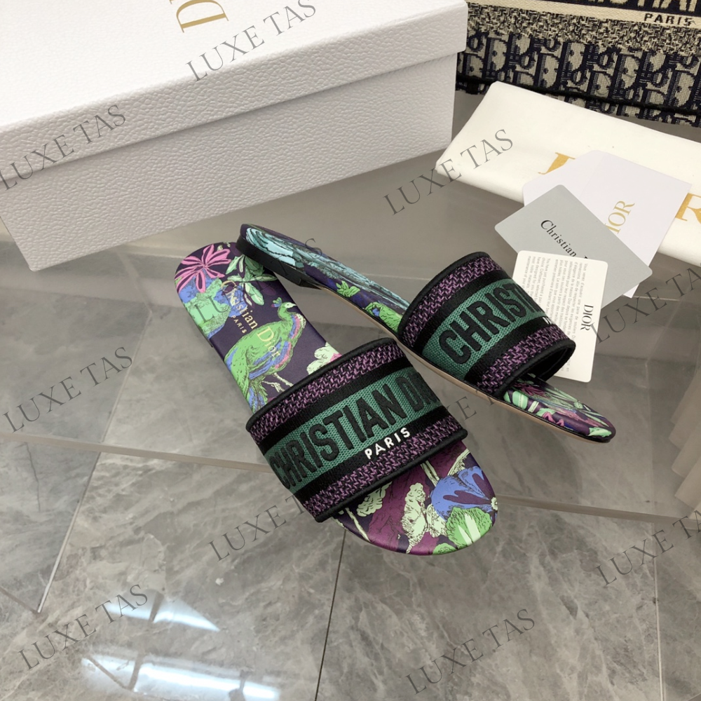 Dway Heeled Slide Multicolor - Designer Slides & Sandals for Women