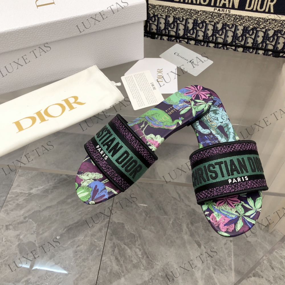 Dway Heeled Slide Multicolor - Designer Slides & Sandals for Women