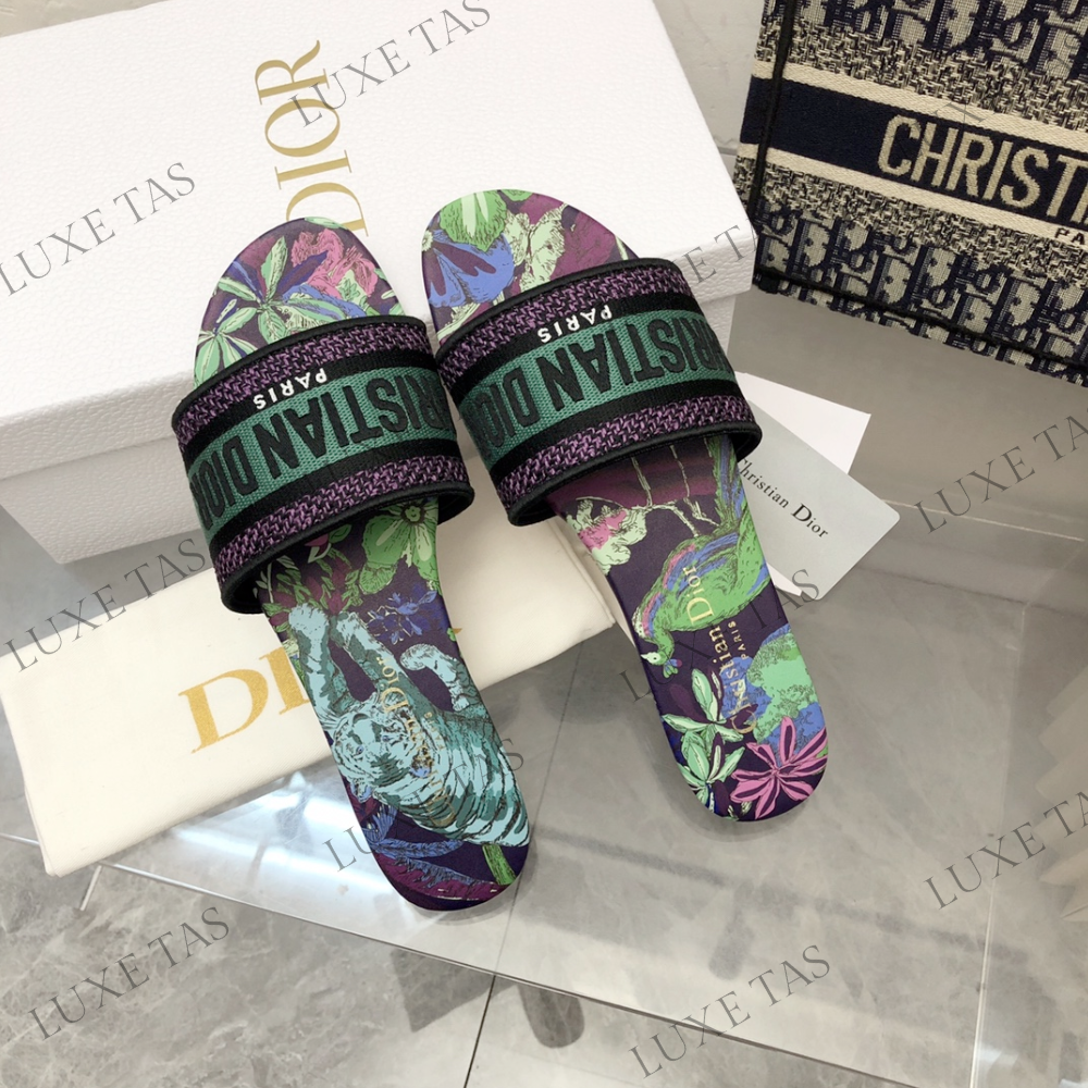 Dway Heeled Slide Multicolor - Designer Slides & Sandals for Women