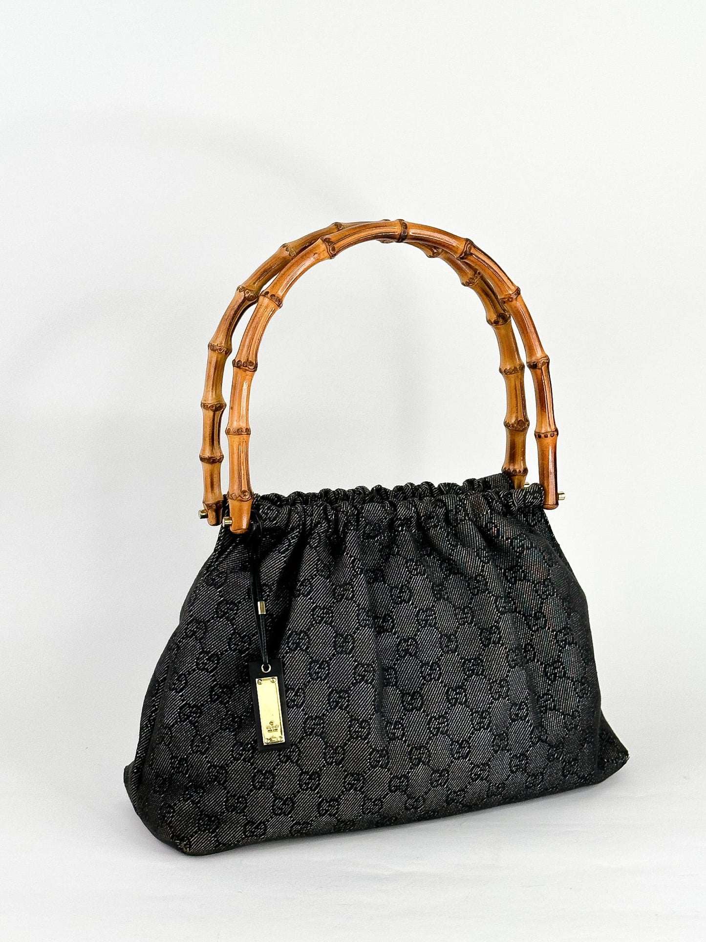 Gucci Bamboo GG Canvas Handbag