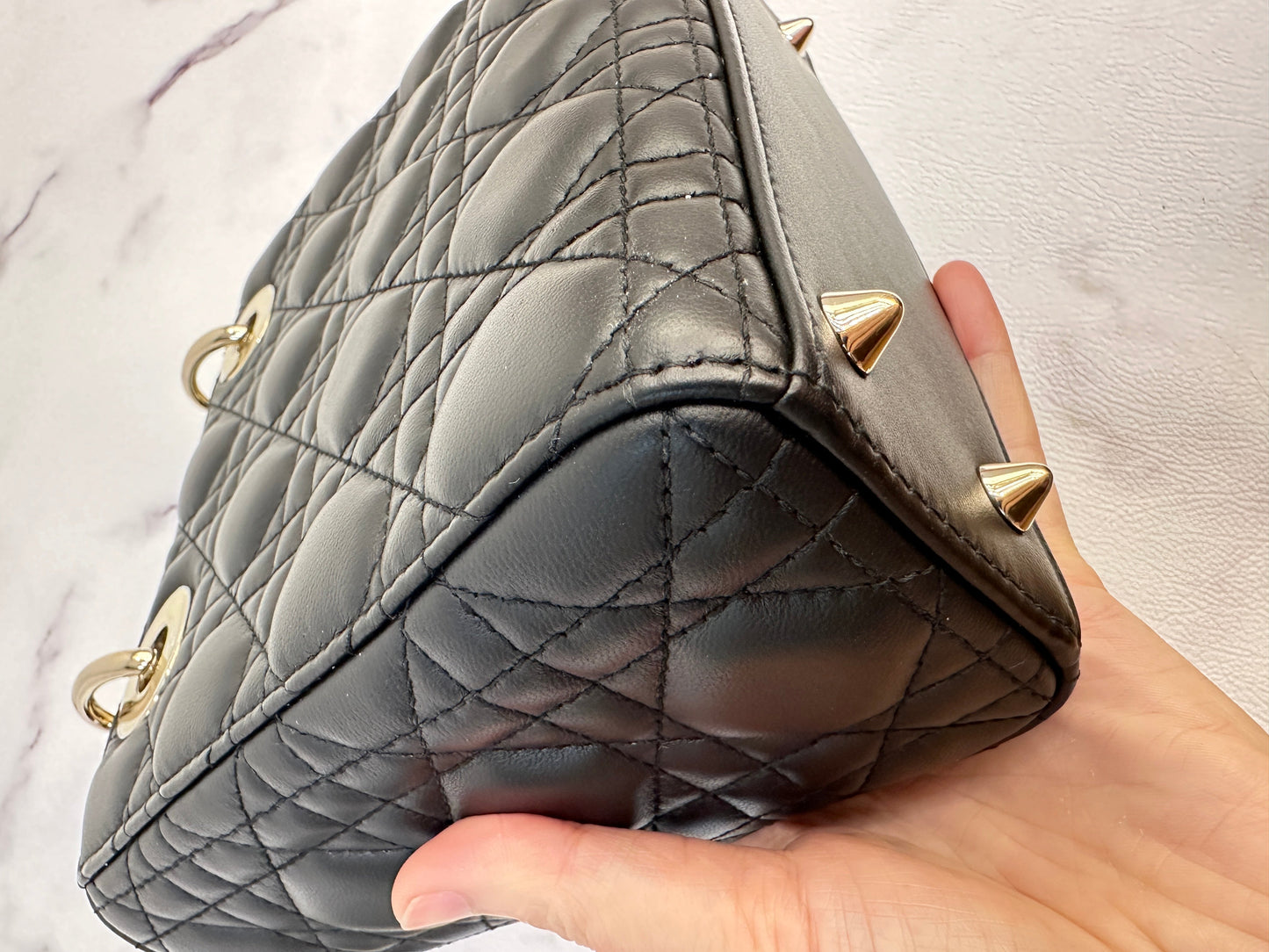 Small Lady Dior My ABCDior Bag Black Cannage Lambskin