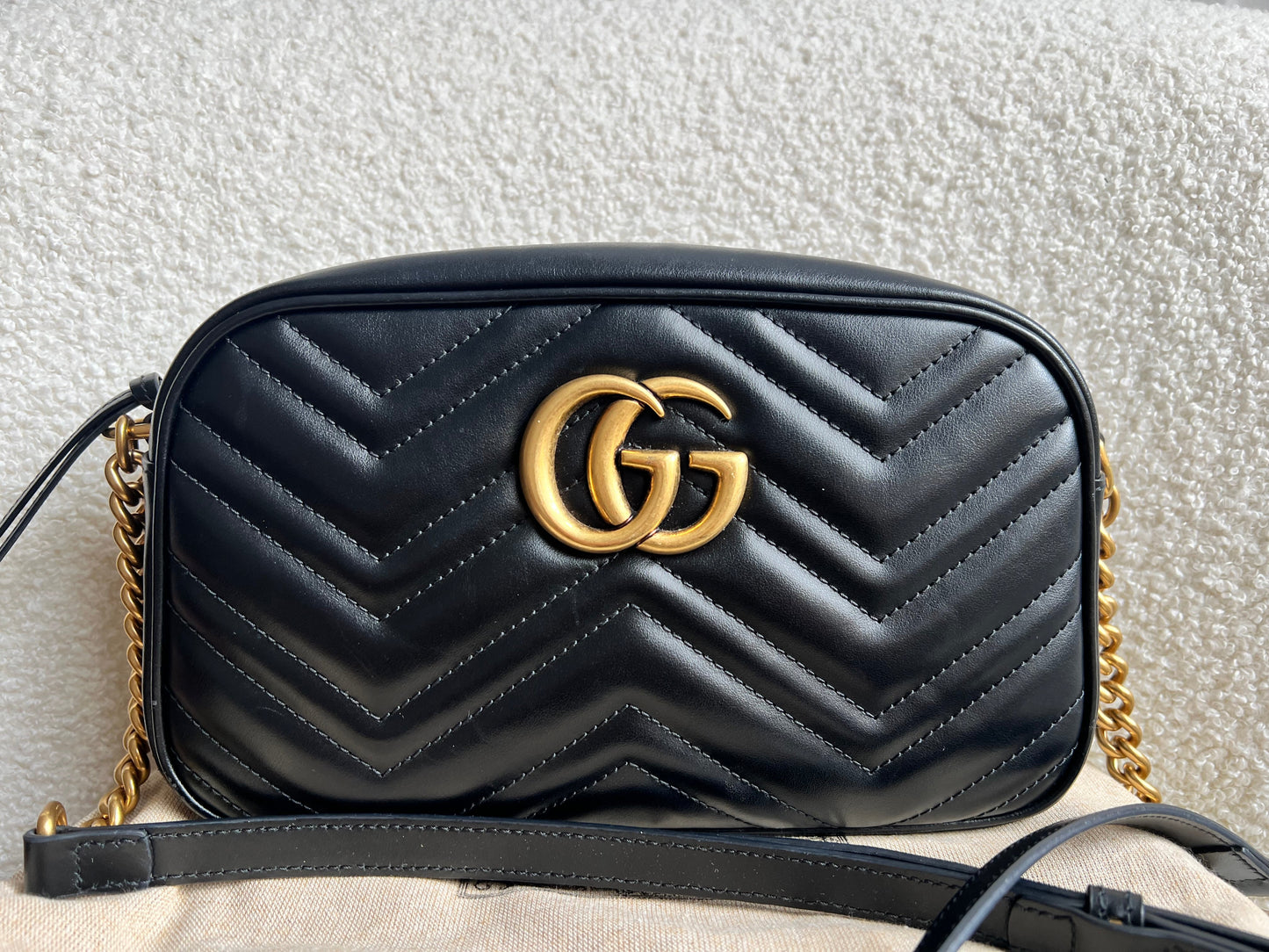 Gucci GG Black Marmont Small Shoulder Bag (RRP £1440)