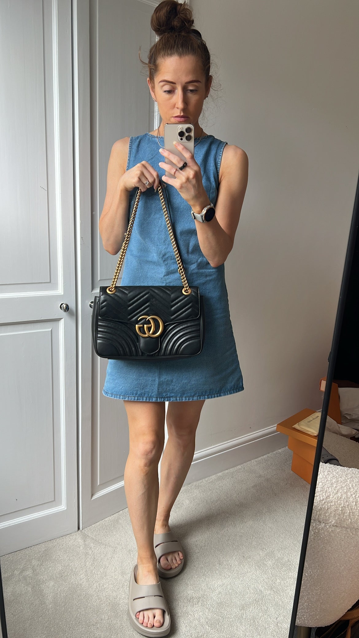 Gucci GG Black Marmont Medium Shoulder Bag (RRP £2,340)