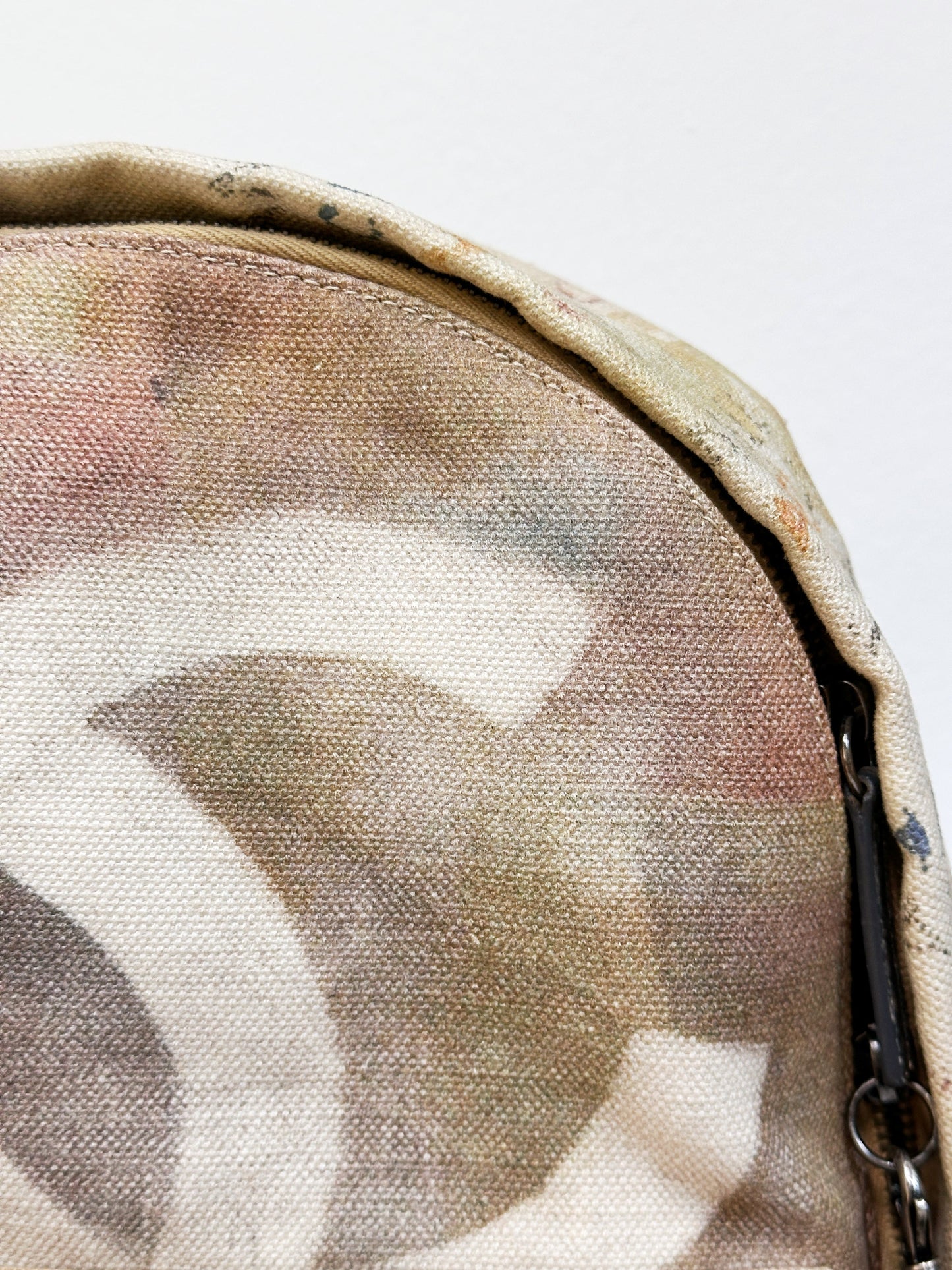 Chanel Graffiti Printed Canvas Medium Backpack Beige 1958 holo card