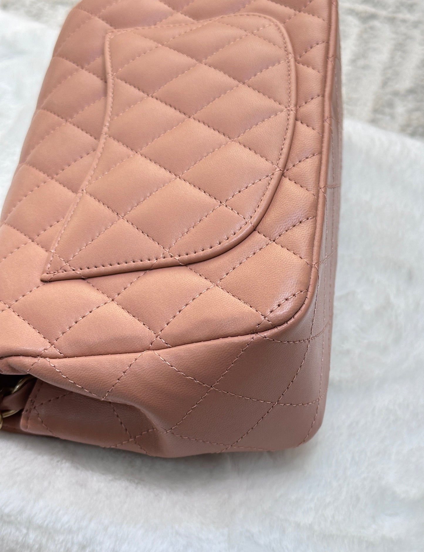 Chanel 2018 Blush Beige Mini Flap Bag with Lucky Charms Stud Embellishment