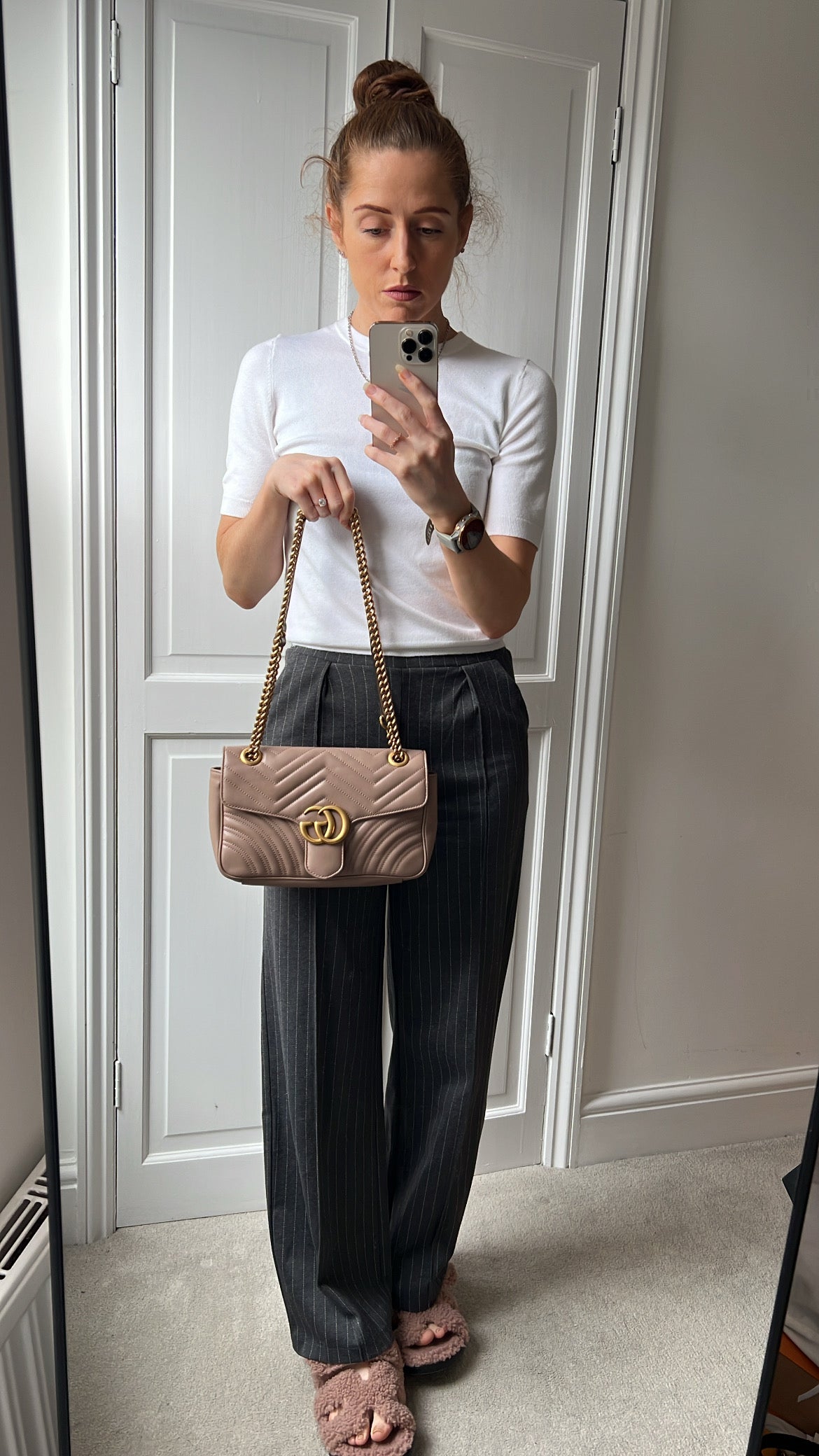 Gucci GG Dusty Pink Marmont Small Shoulder Bag (RRP £2070)