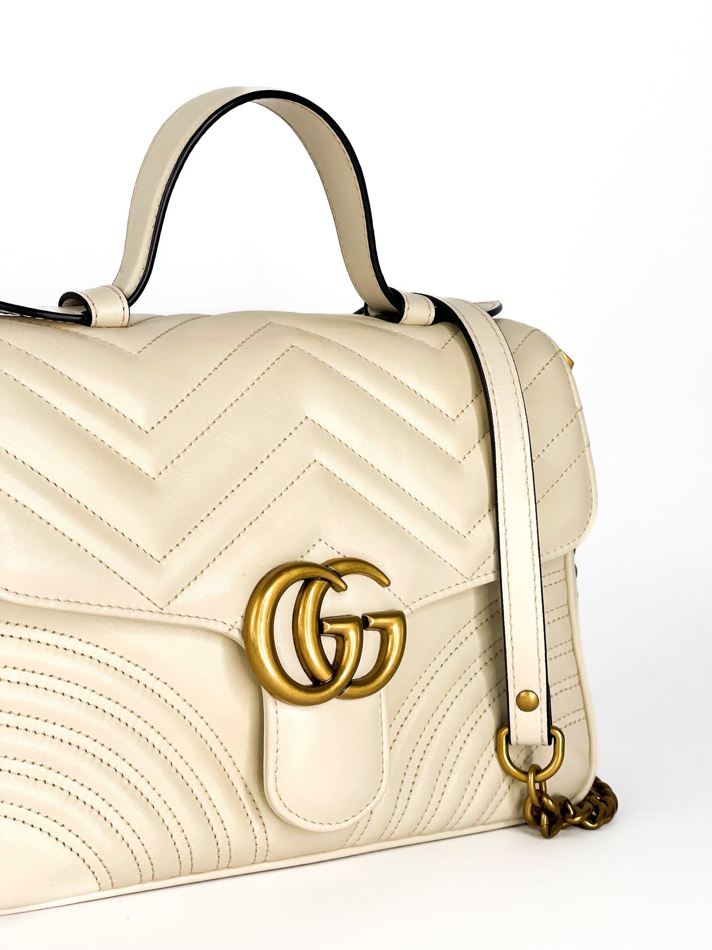 Gucci GG Marmont Matelasse Leather Top Handle Satchel