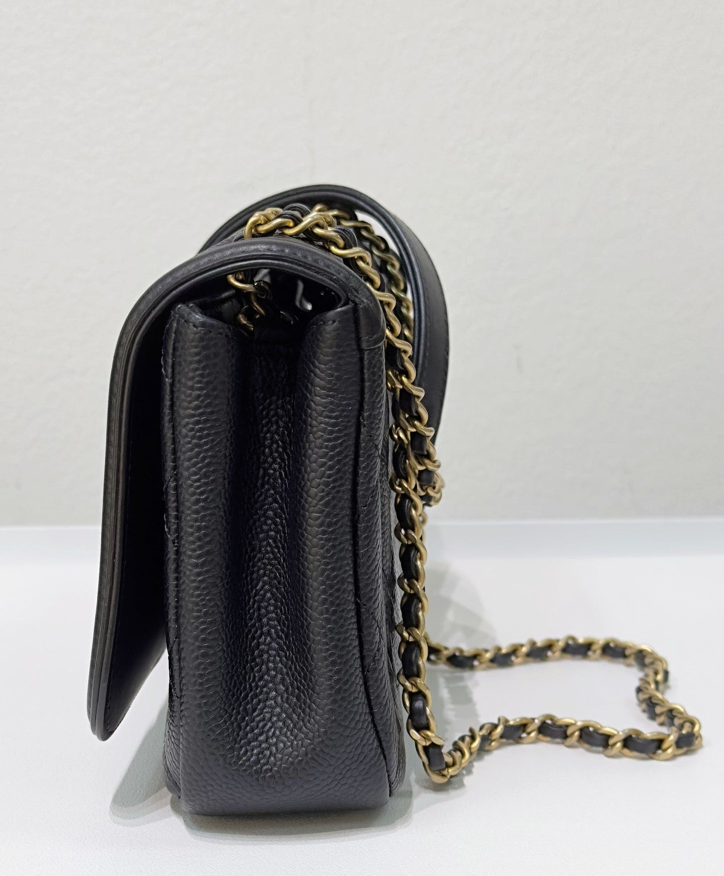 Chanel Small Caviar Quilted CC Filigree Flap Black GHW 2478 holo card